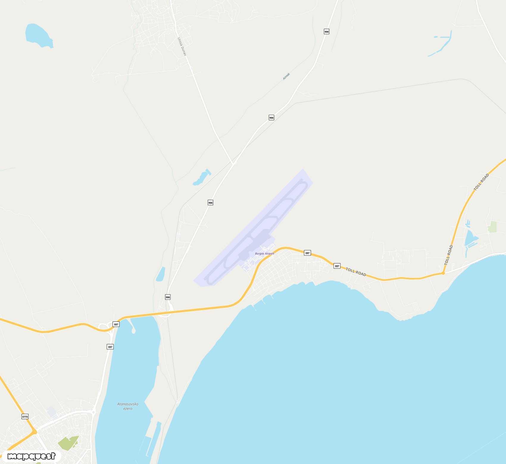 Carte de Burgas <span>international airport (BOJ)</span>