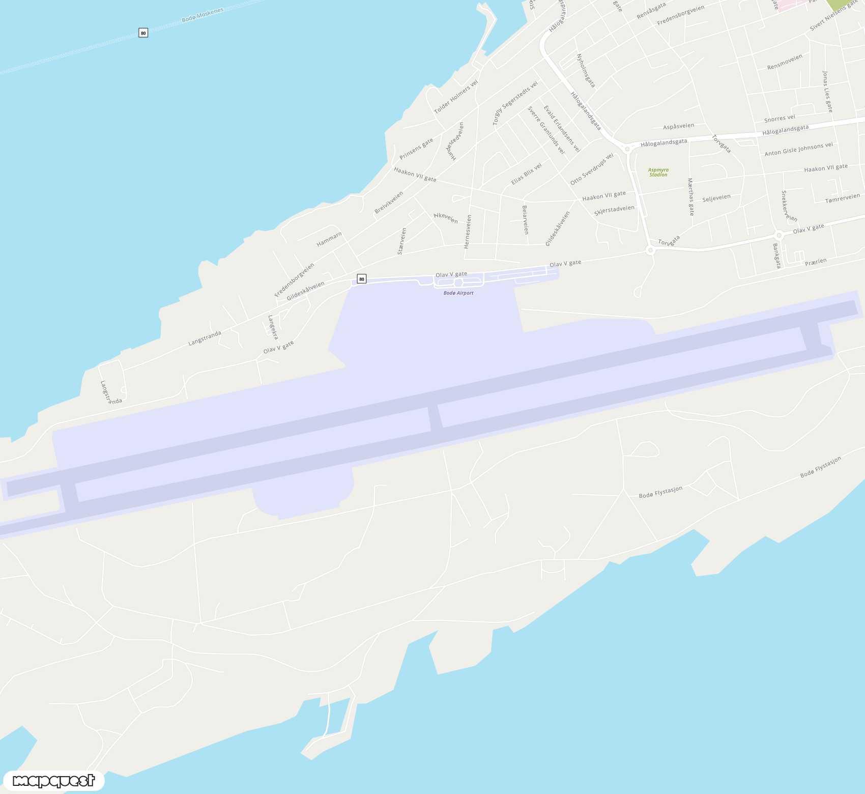 Carte de <span>Aéroport de </span>Bodø<span>(BOO)</span>