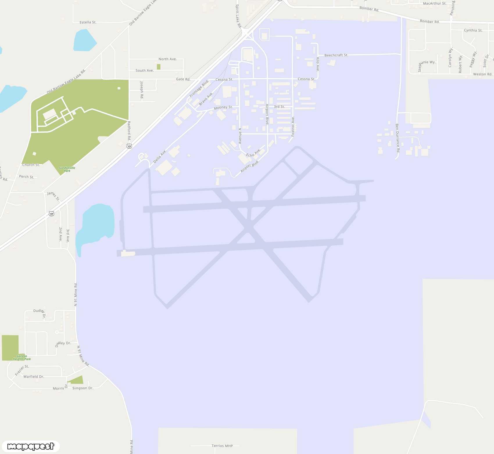 Carte de <span>Aérodrome de </span>Bartow Executive<span>(BOW)</span>