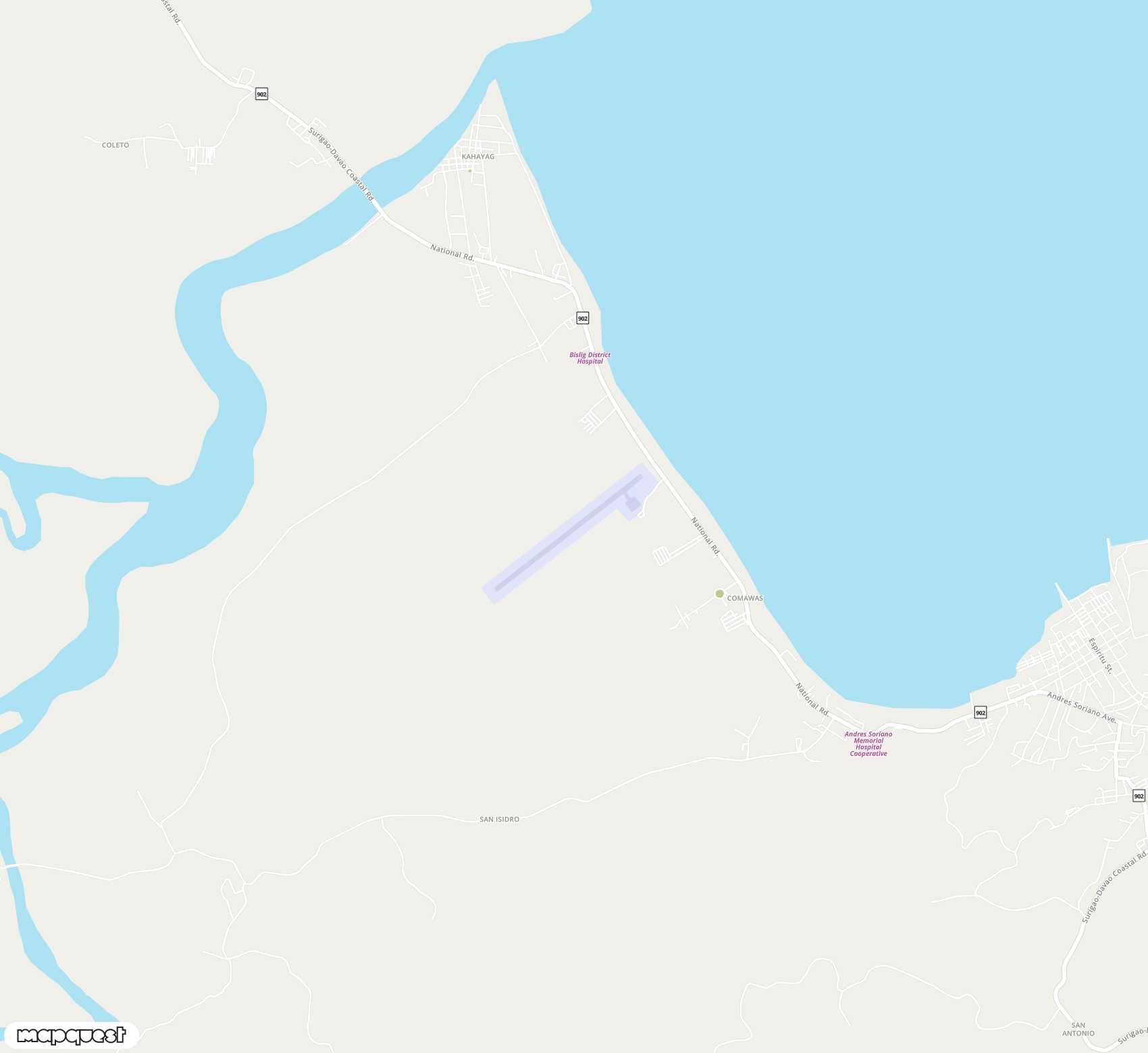 Carte de Bislig <span>airport (BPH)</span>