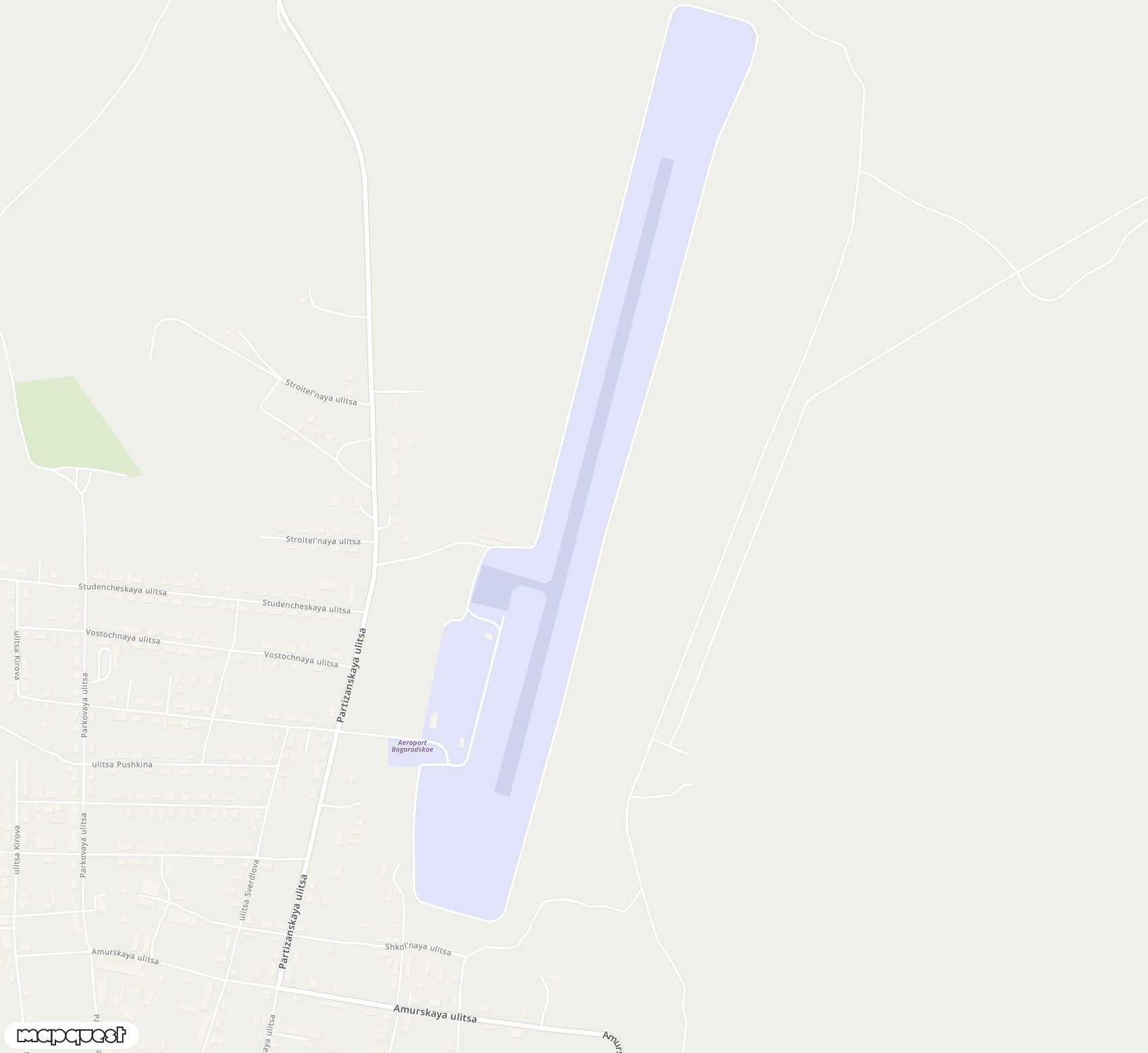 Carte de <span>Aérodrome de </span>Bogorodskoye<span>(BQG)</span>