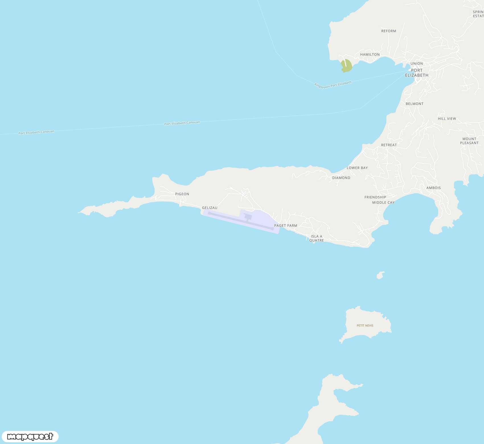 Carte de J F Mitchell <span>airport (BQU)</span>