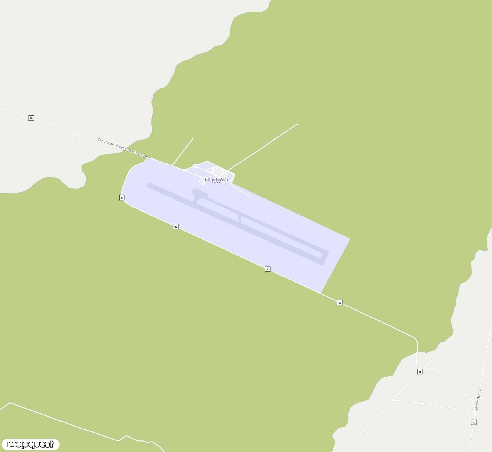 Carte de San Carlos De Bariloche <span>airport (BRC)</span>