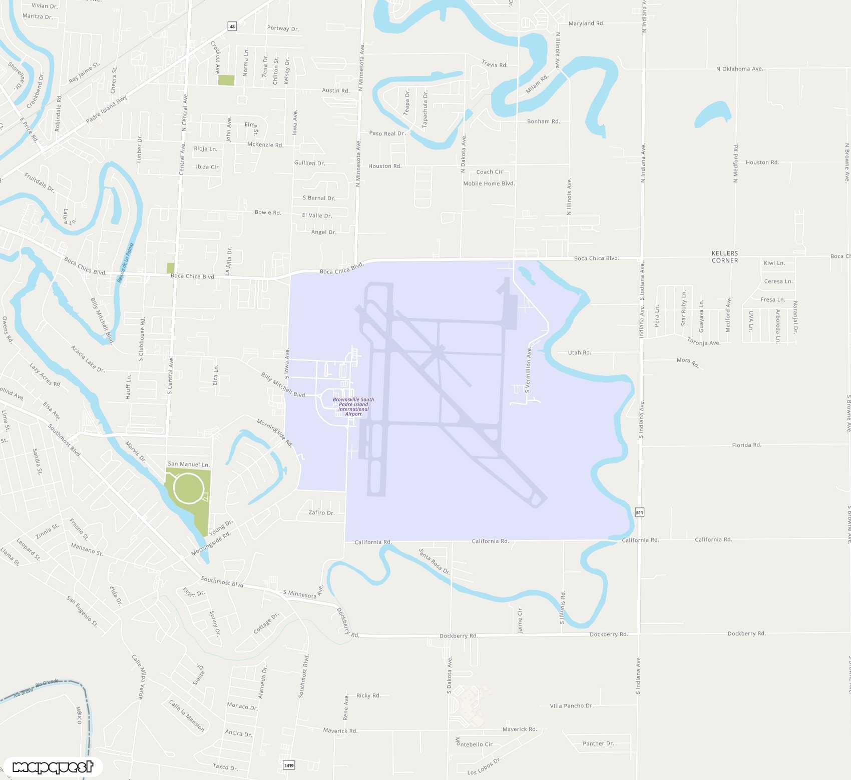 Carte de Brownsville South Padre Island <span>airport (BRO)</span>