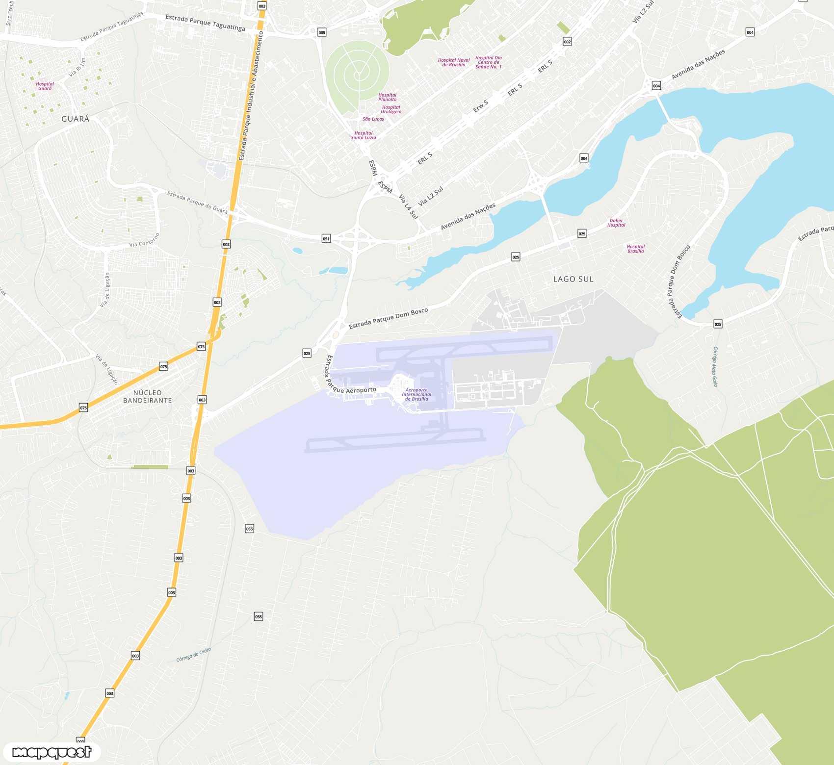 Carte de Presidente Juscelino Kubitschek <span>international airport (BSB)</span>