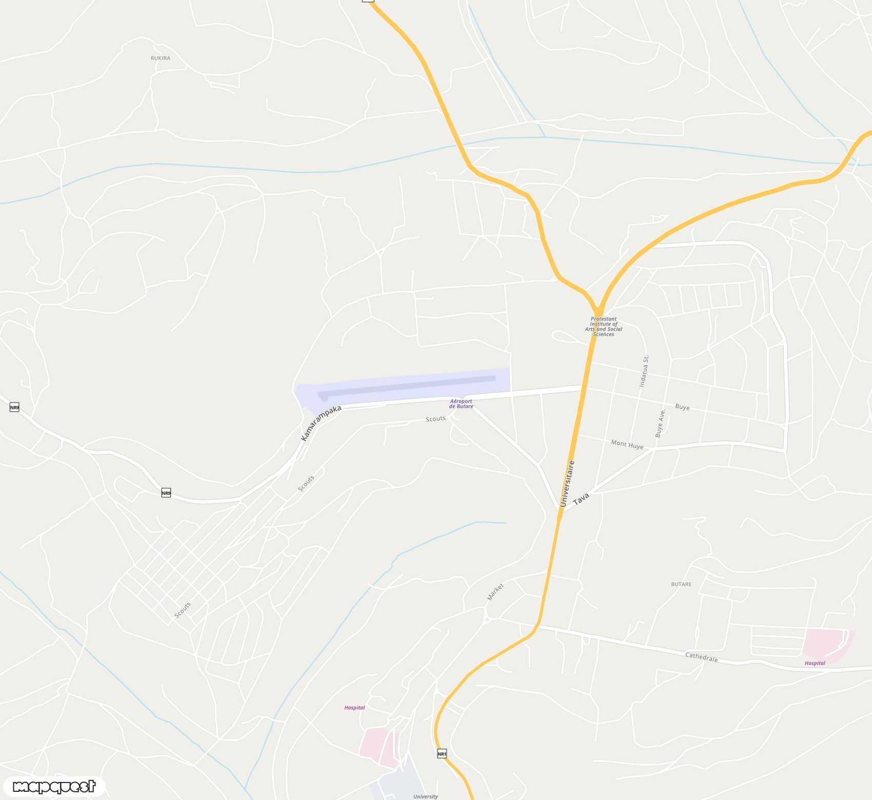 Carte de Butare <span>airfield (BTQ)</span>