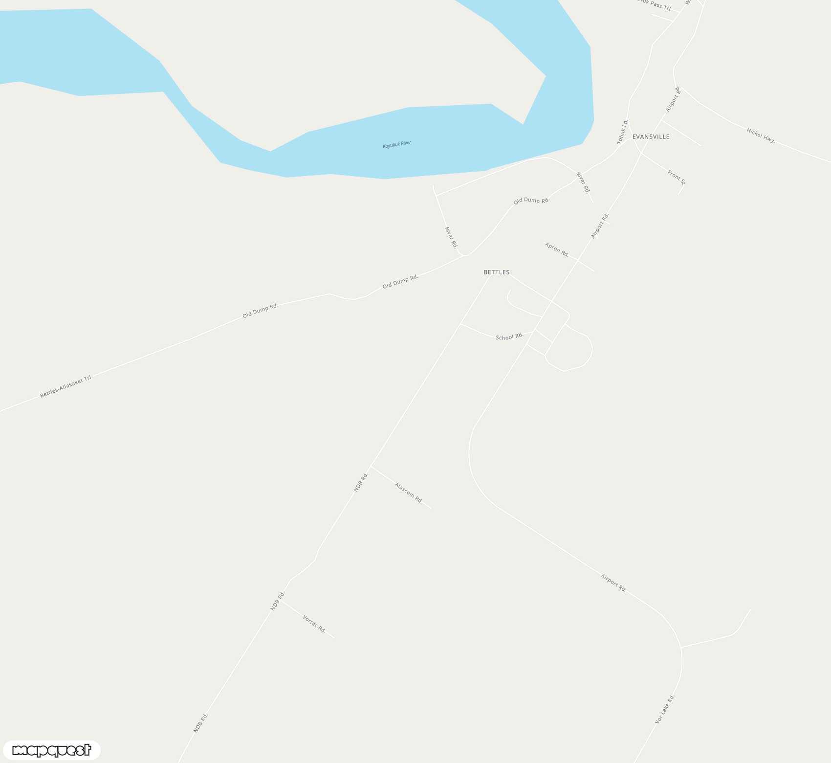 Carte de <span>Aéroport de </span>Bettles<span>(BTT)</span>