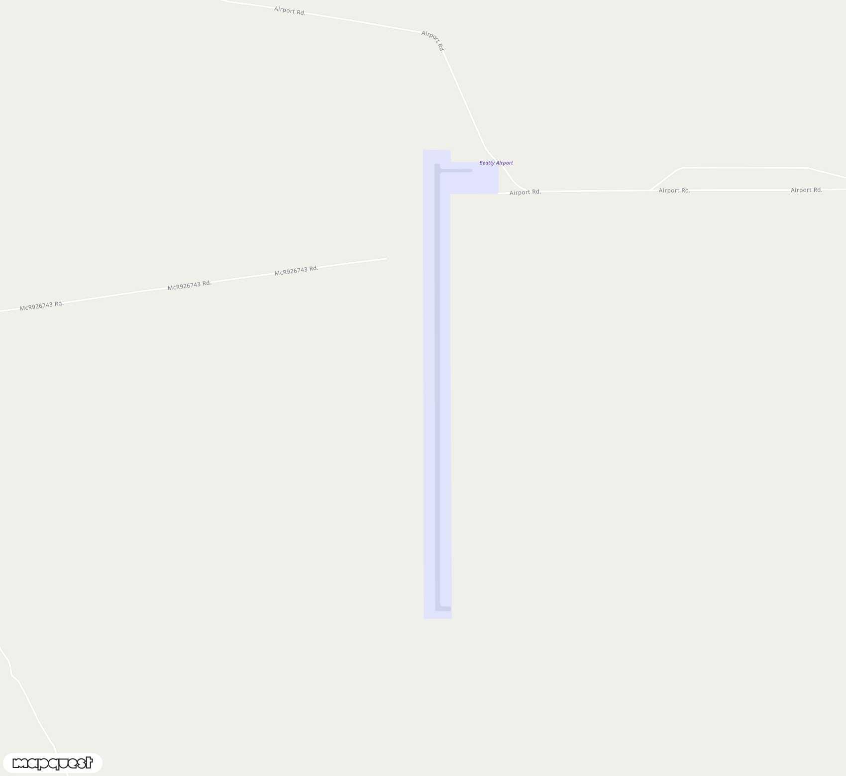 Carte de <span>Aérodrome de </span>Beatty<span>(BTY)</span>