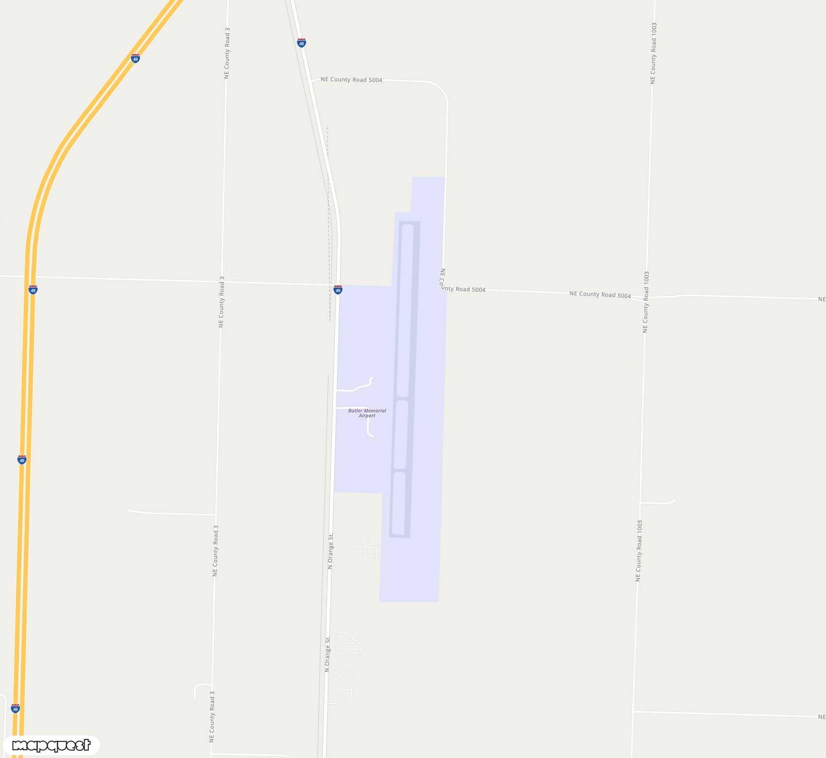 Carte de <span>Aérodrome de </span>Butler Memorial<span>(BUM)</span>