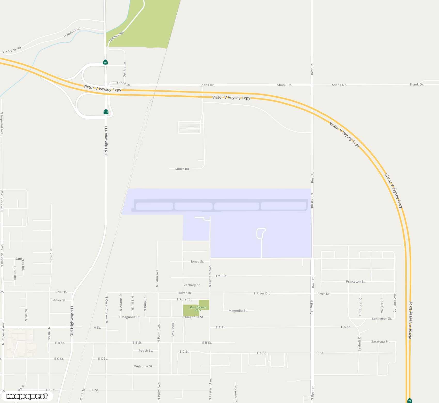 Carte de <span>Aérodrome de </span>Brawley Municipal<span>(BWC)</span>