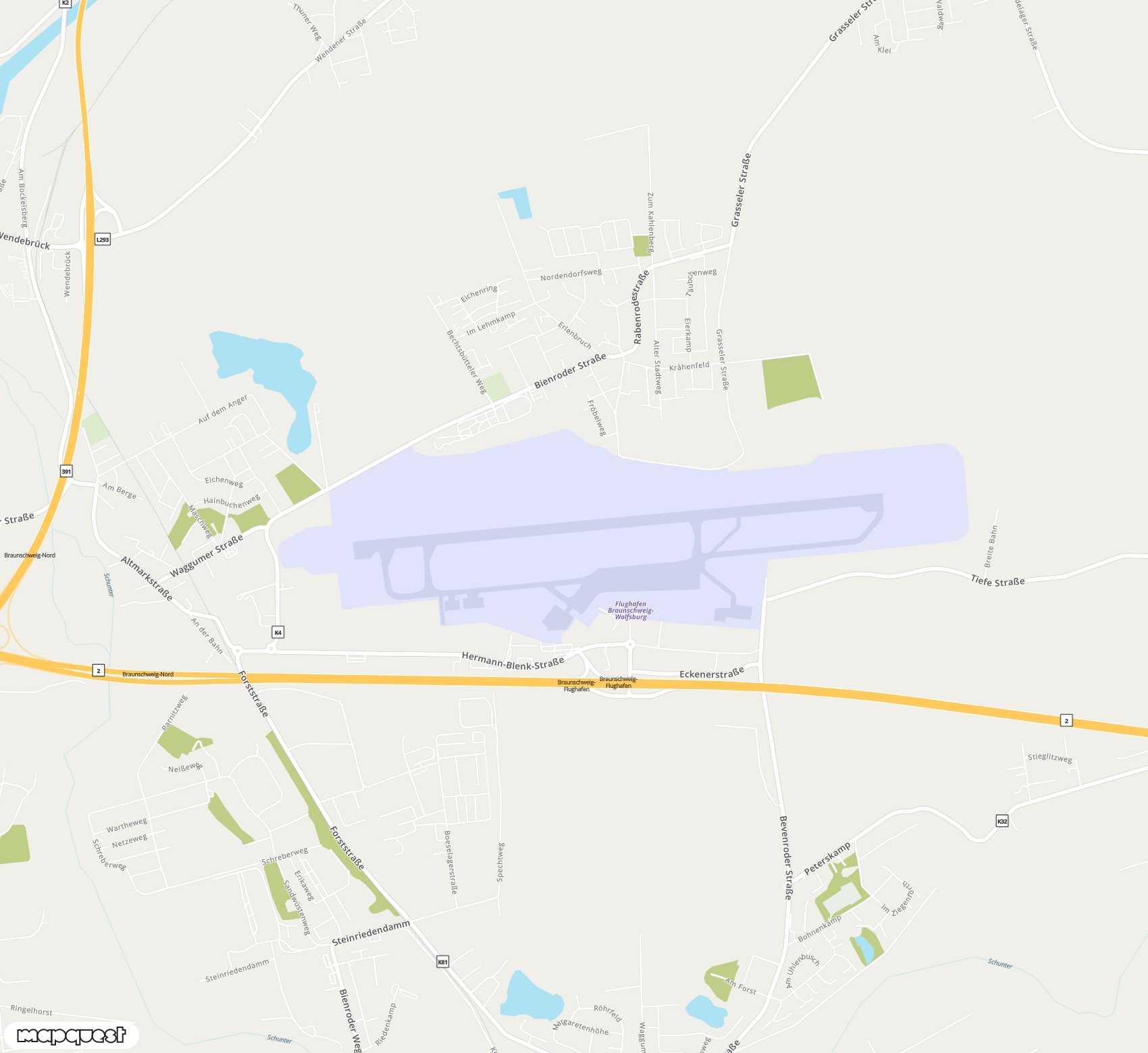 Carte de Braunschweig-Wolfsburg <span>airport (BWE)</span>