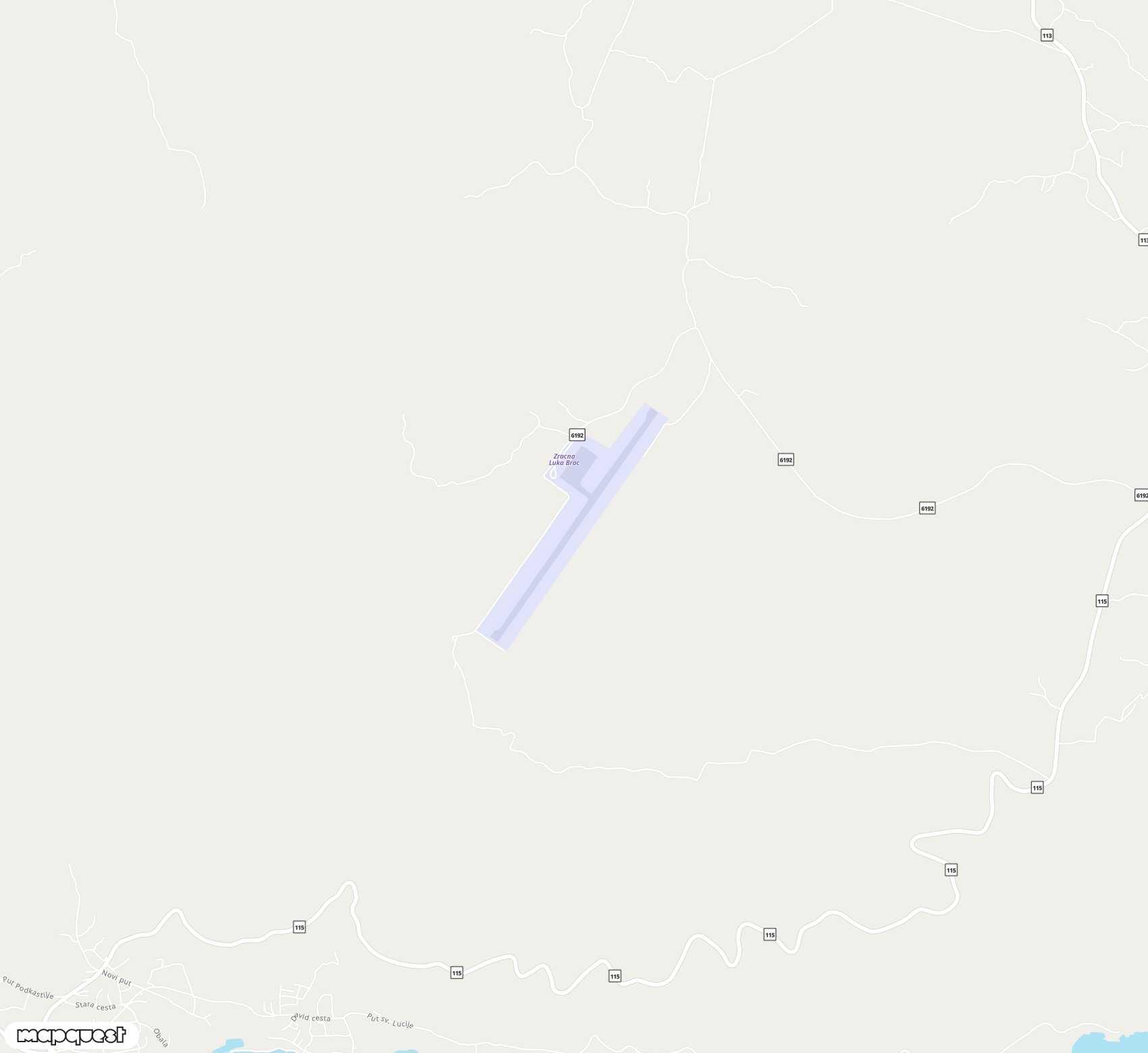 Carte de Bra? <span>airport (BWK)</span>