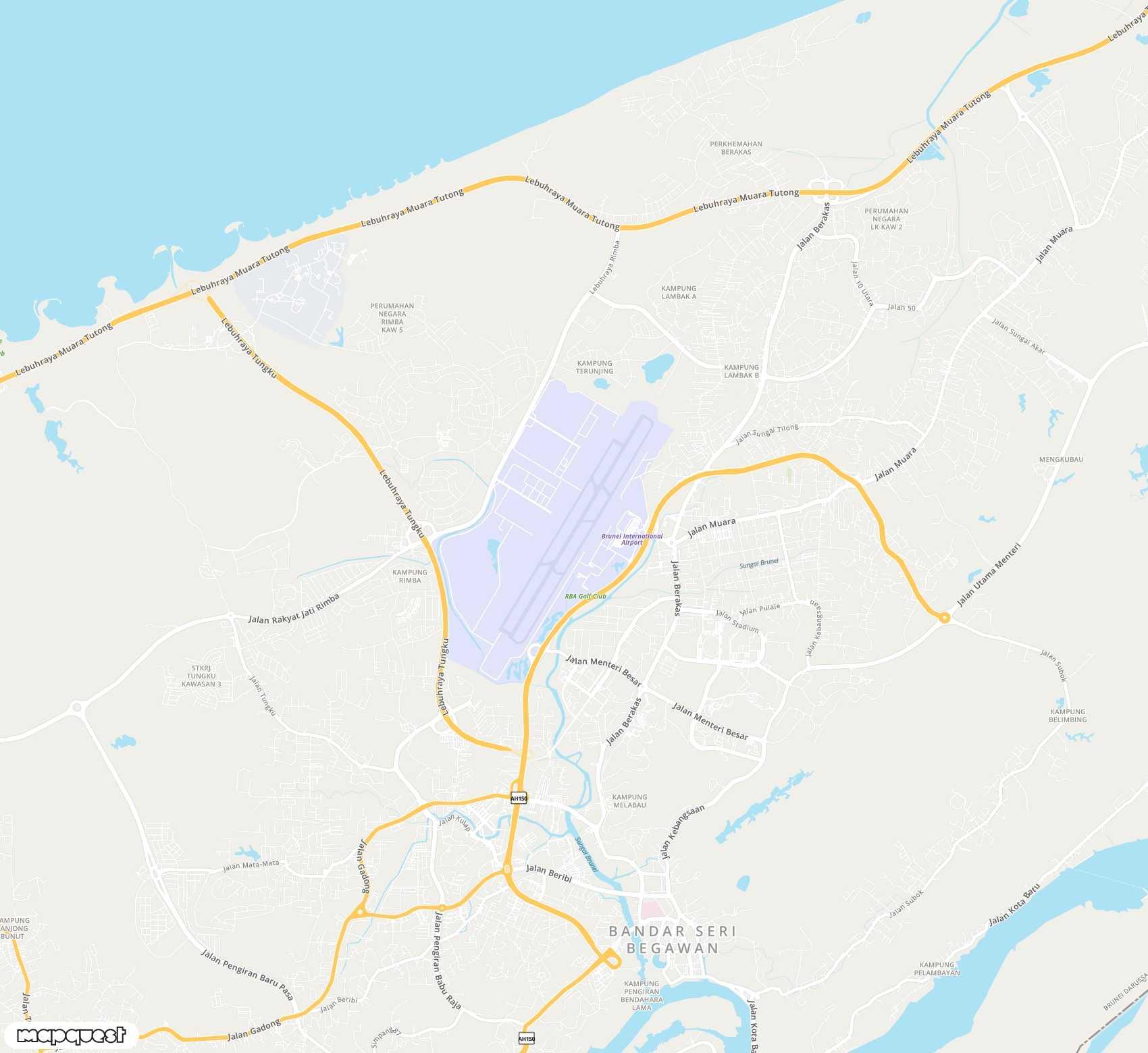 Carte de Brunei <span>international airport (BWN)</span>