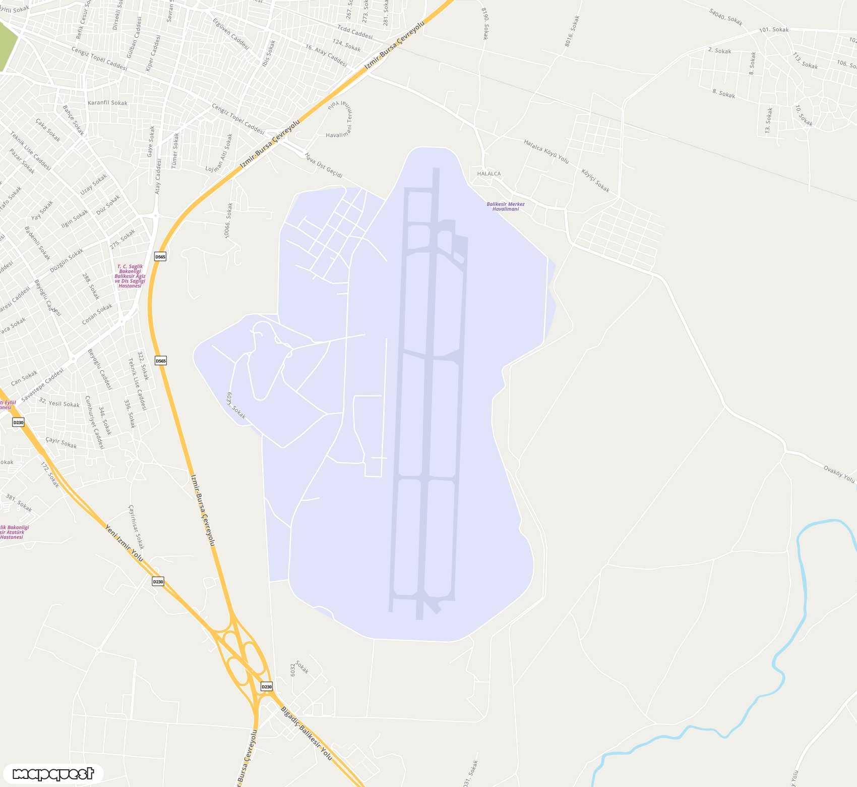 Carte de Bal?kesir Merkez <span>airport (BZI)</span>