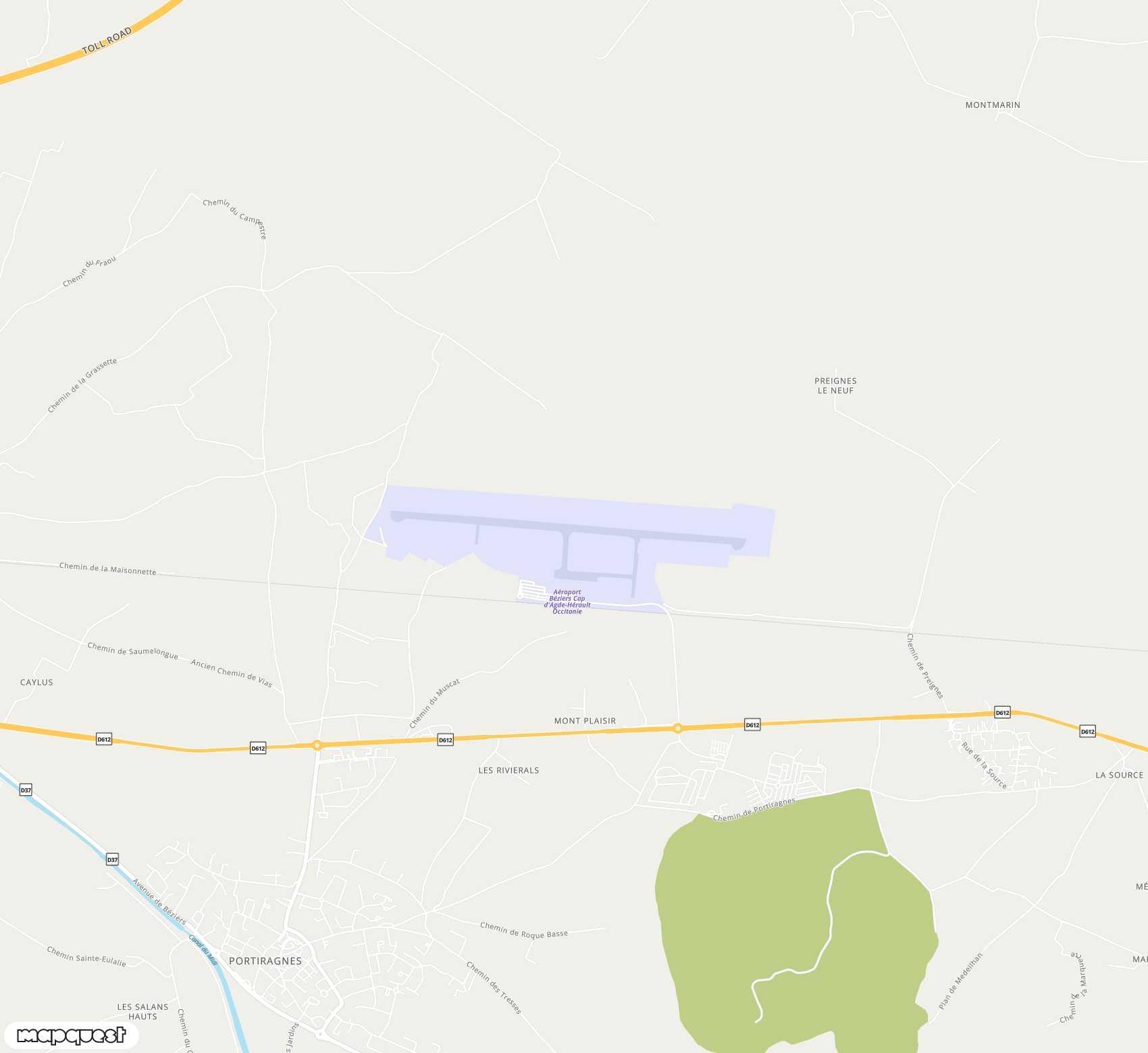 Carte de <span>Aéroport de </span>Béziers-Vias<span>(BZR)</span>