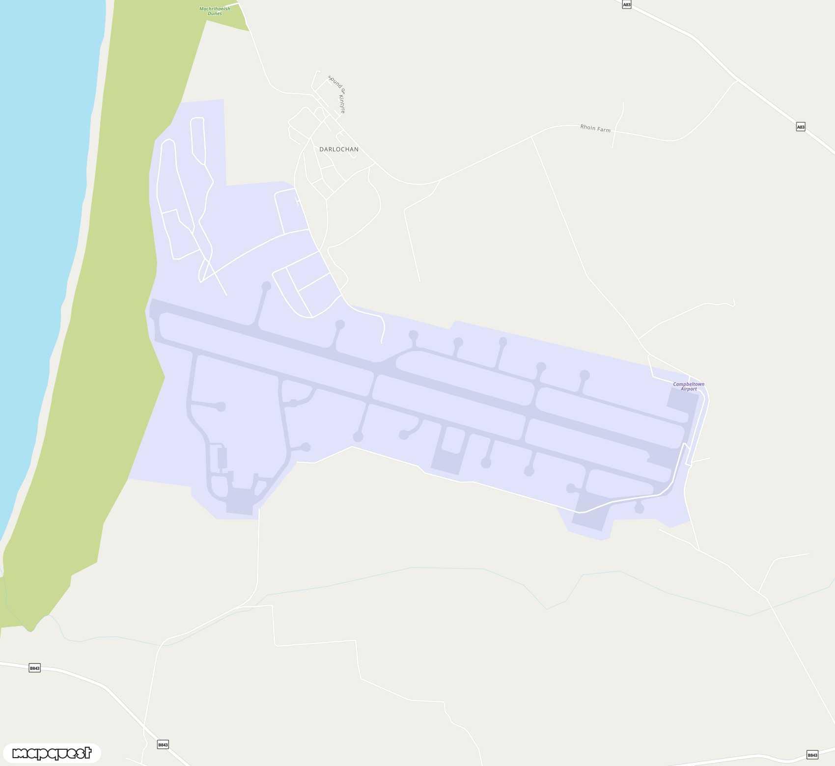 Carte de Campbeltown <span>airport (CAL)</span>