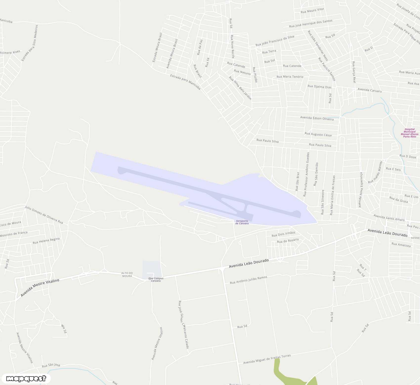 Carte de <span>Aérodrome de </span>Caruaru<span>(CAU)</span>