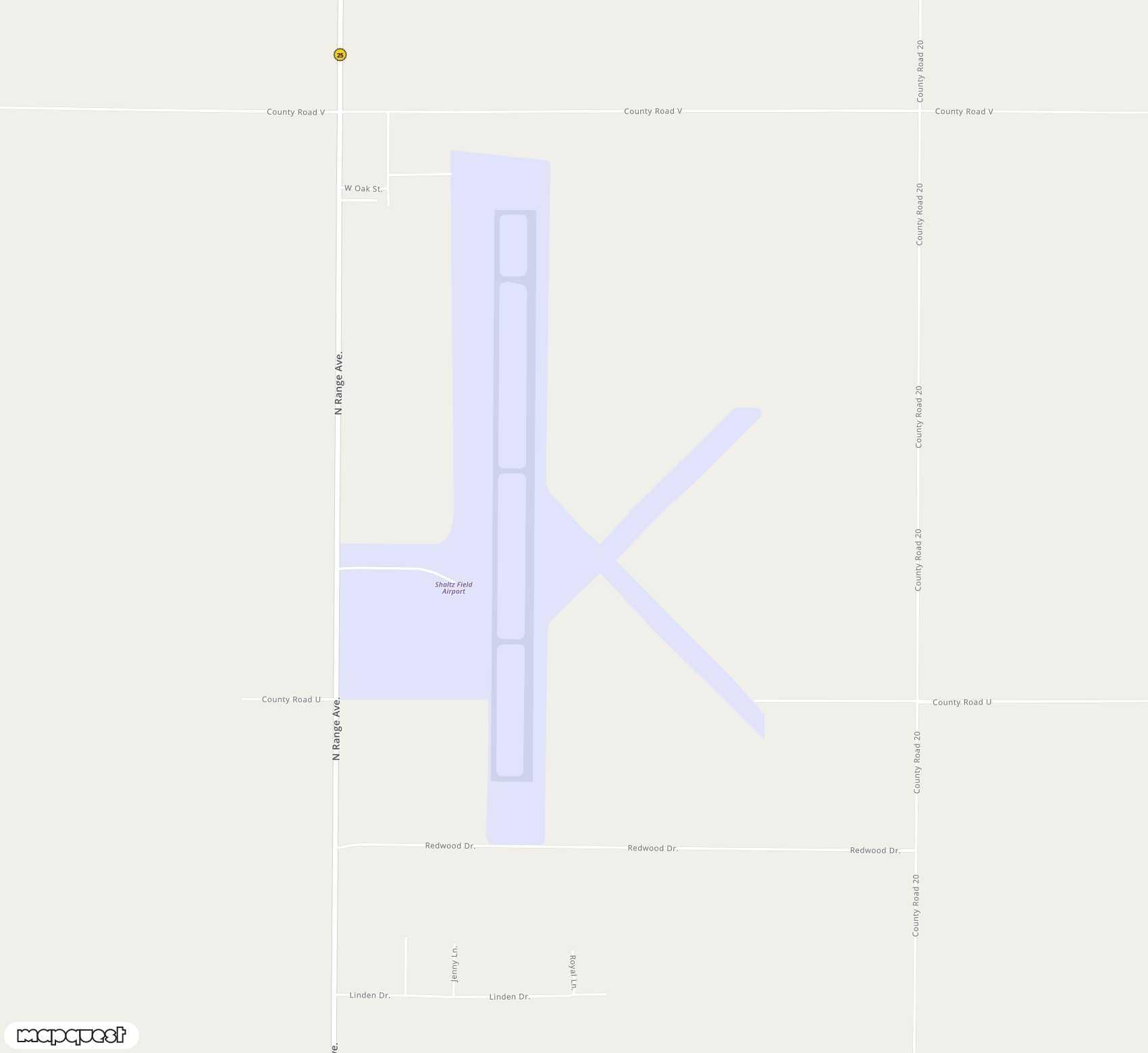 Carte de <span>Aérodrome de </span>Shalz Field<span>(CBK)</span>