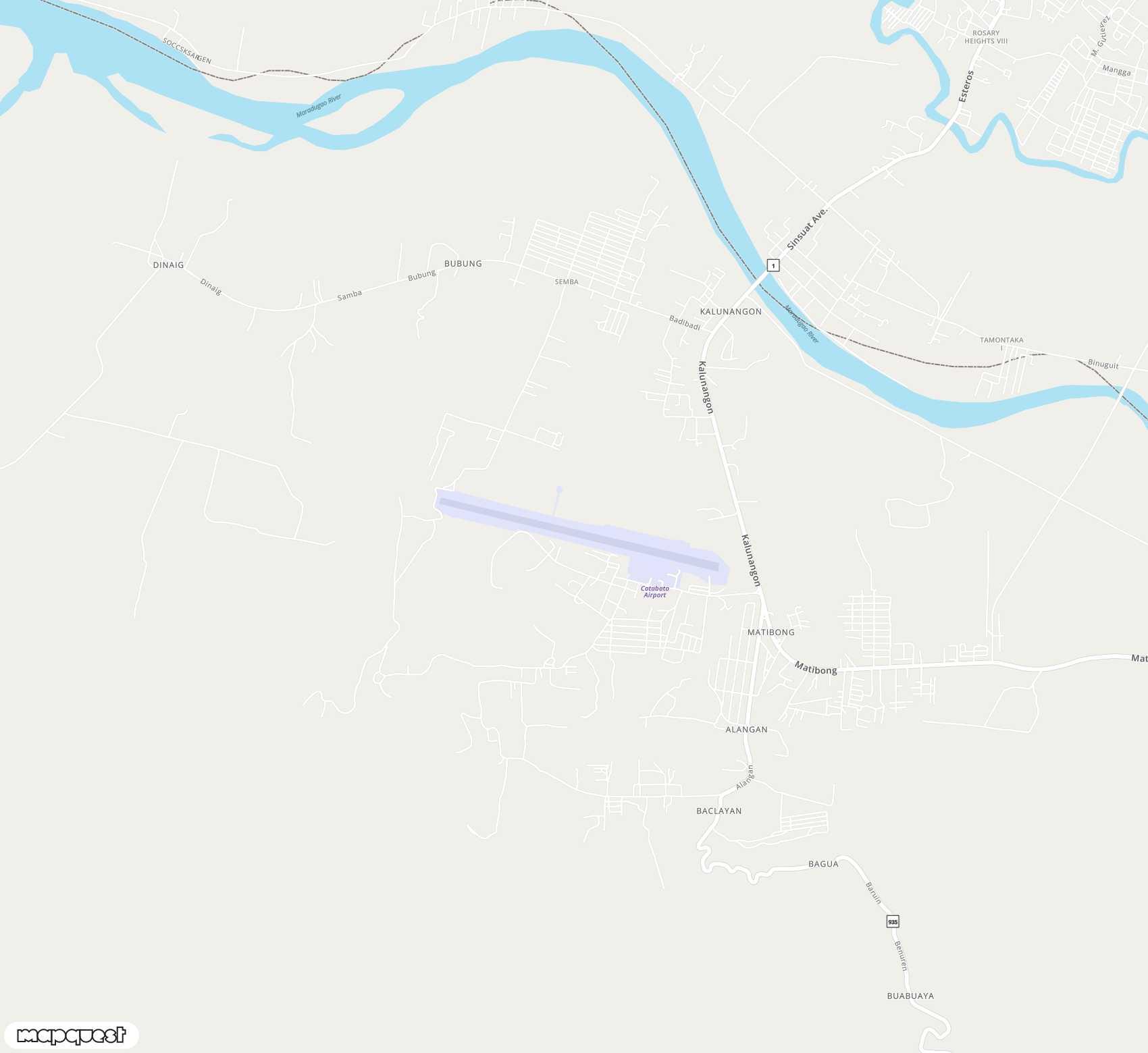 Carte de Awang <span>airport (CBO)</span>