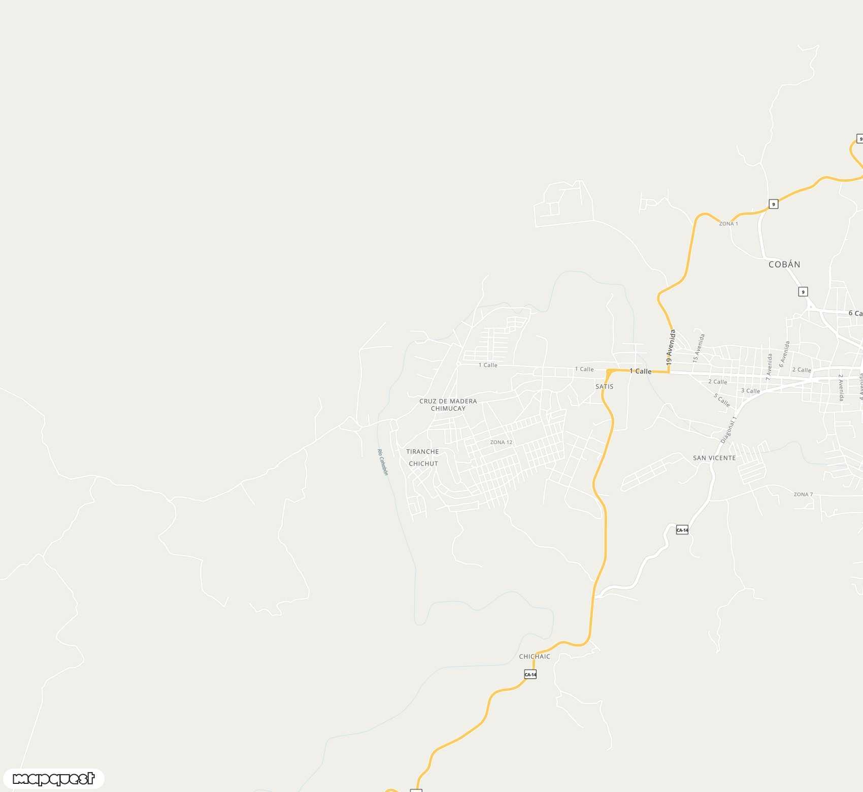 Carte de <span>Aéroport de </span>Coban<span>(CBV)</span>