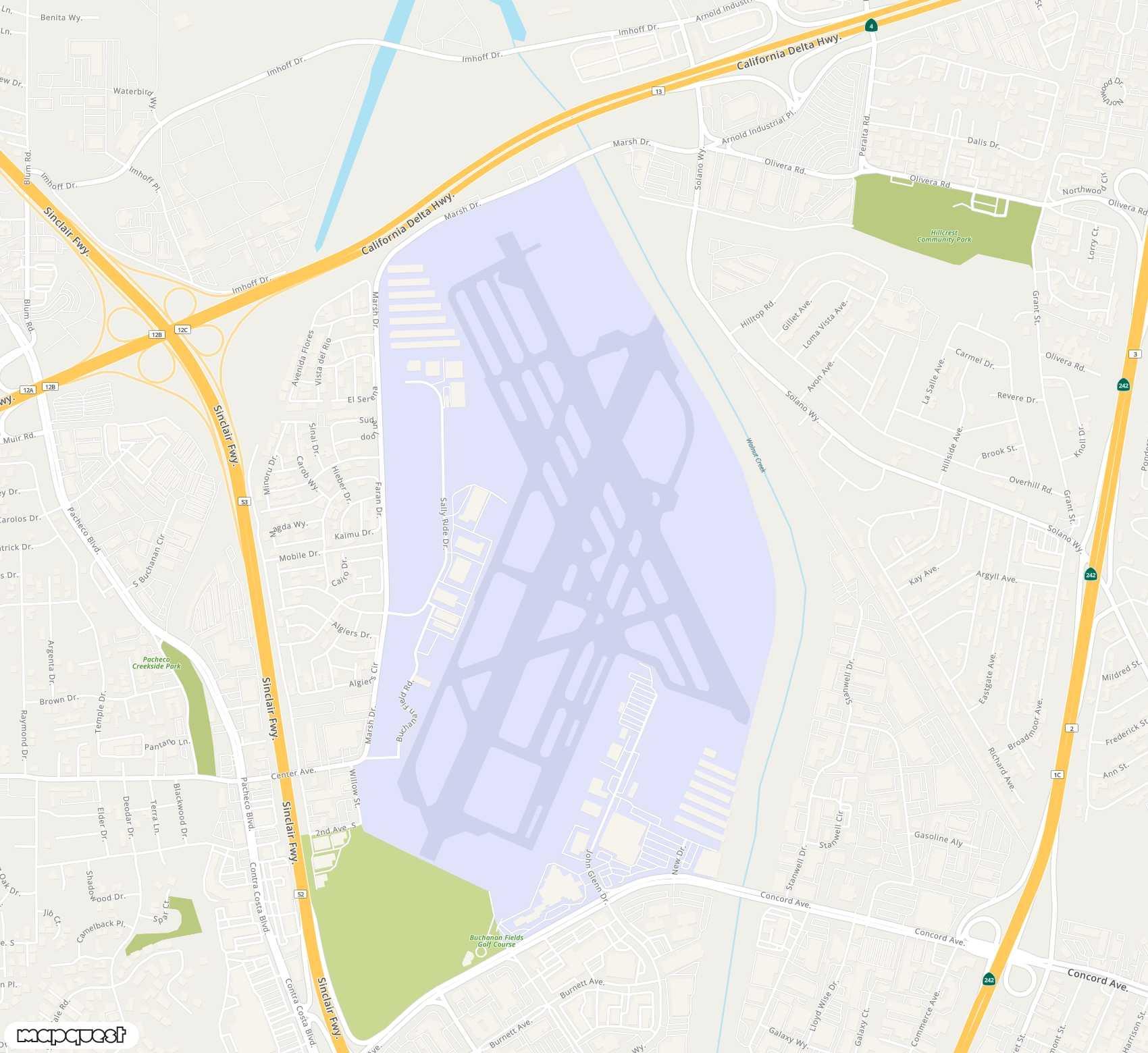 Carte de <span>Aérodrome de </span>Buchanan Field<span>(CCR)</span>