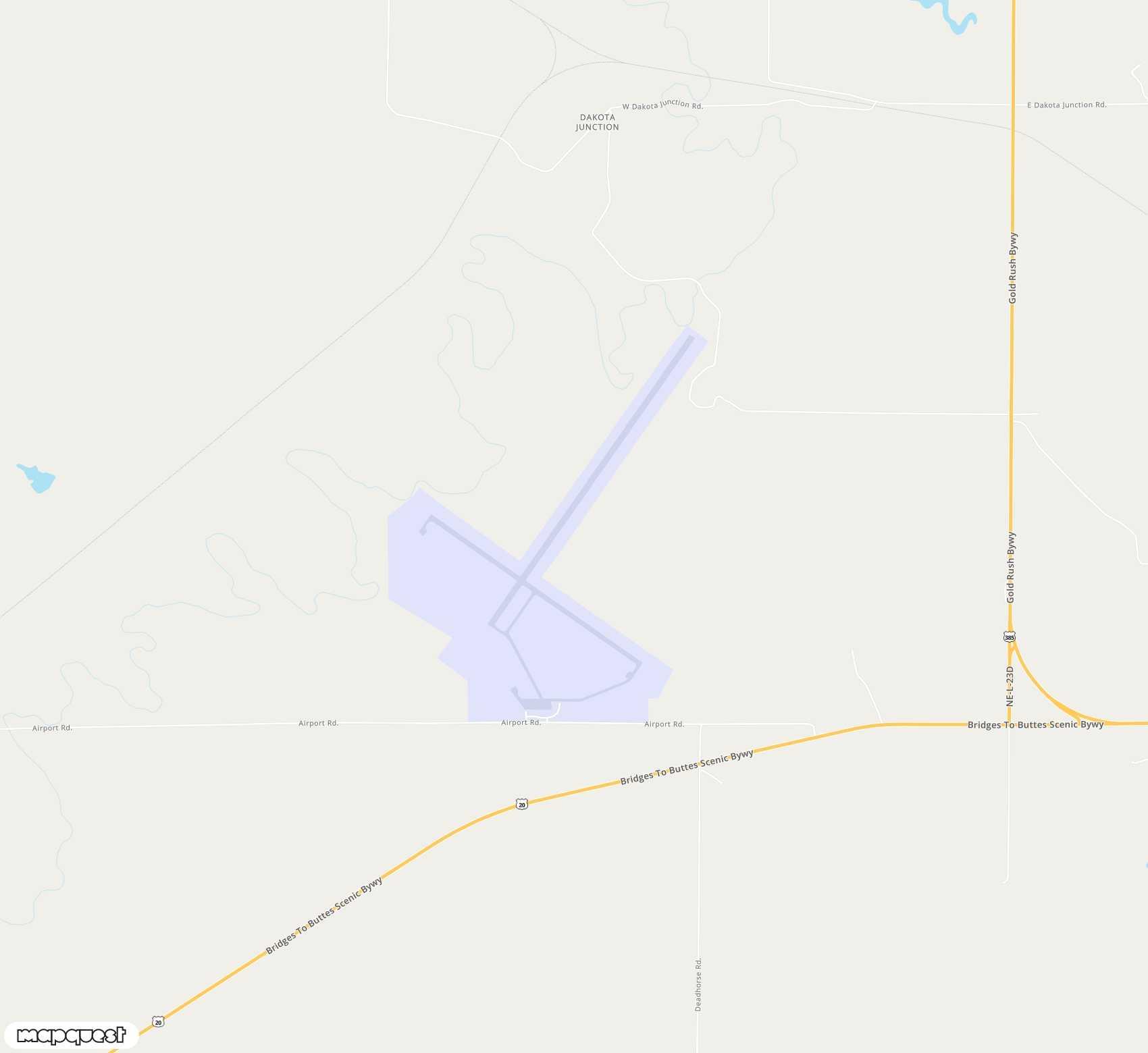 Carte de <span>Aéroport de </span>Chadron Municipal<span>(CDR)</span>