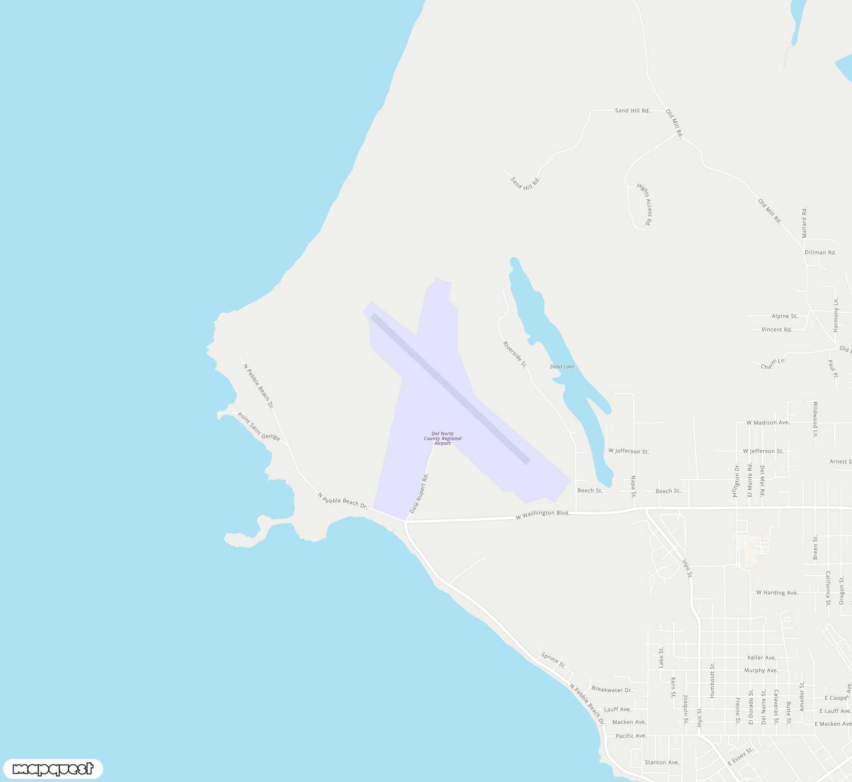 Carte de <span>Aéroport de </span>Jack Mc Namara Field<span>(CEC)</span>