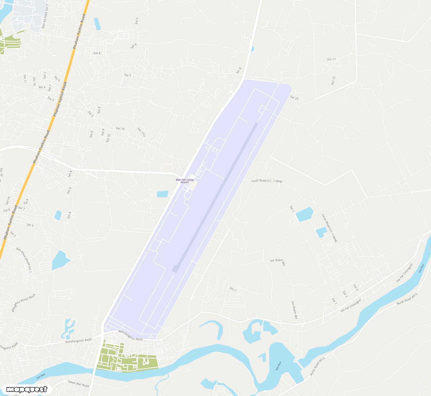 Carte de <span>Aéroport de </span>Mae Fah Luang - Chiang Rai<span>(CEI)</span>