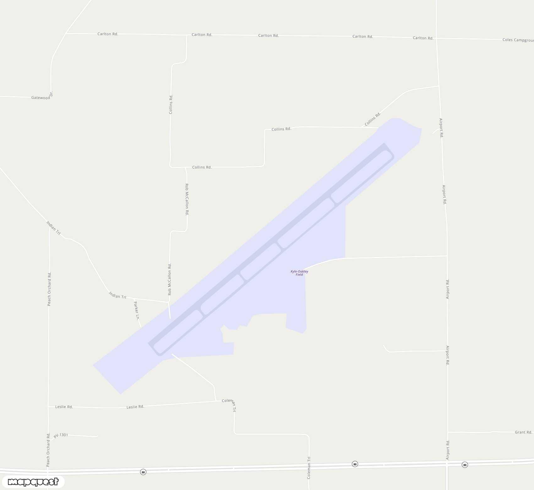 Carte de <span>Aérodrome de </span>Kyle Oakley Field<span>(CEY)</span>