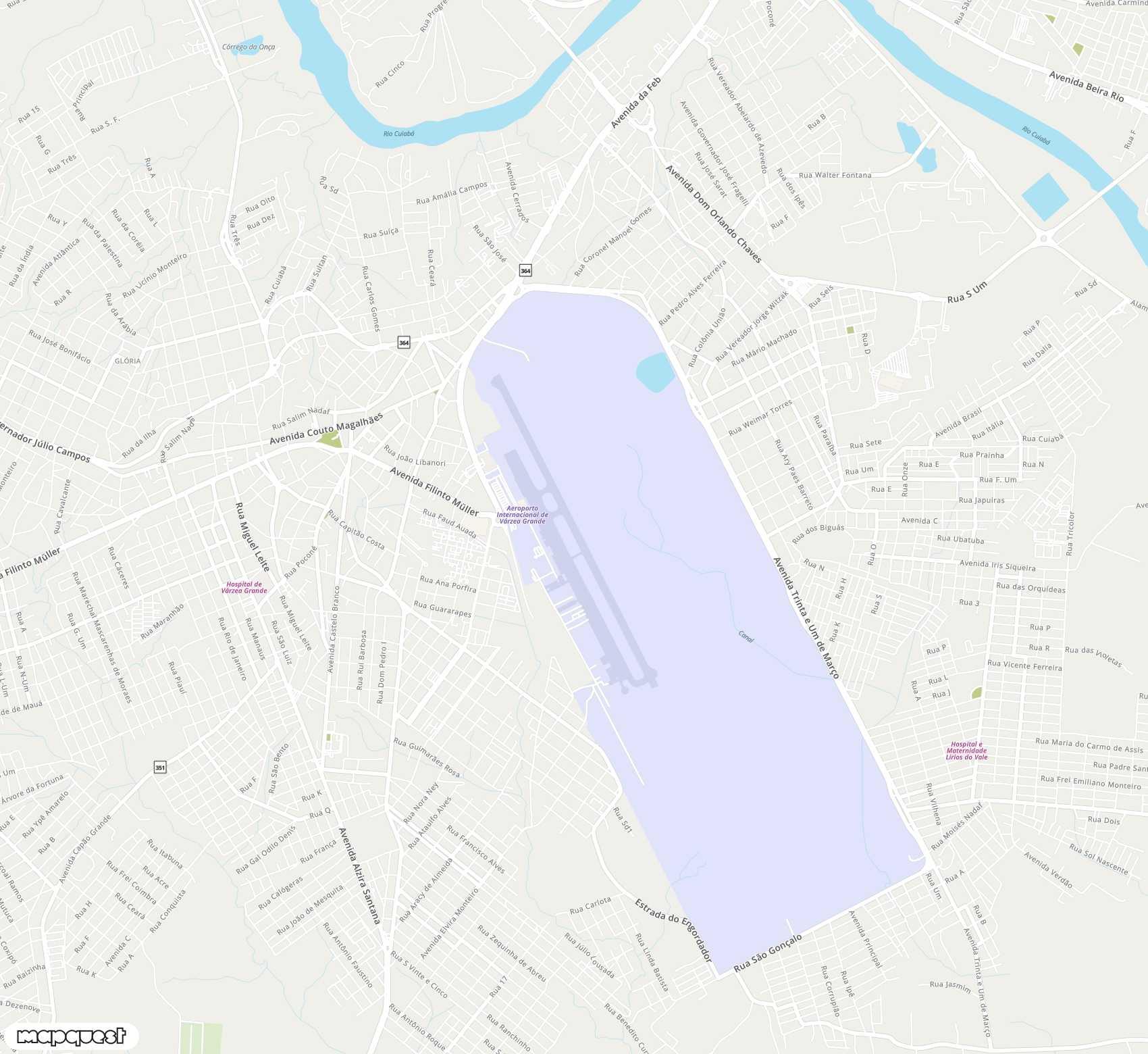 Carte de <span>Aéroport de </span>Marechal Rondon<span>(CGB)</span>