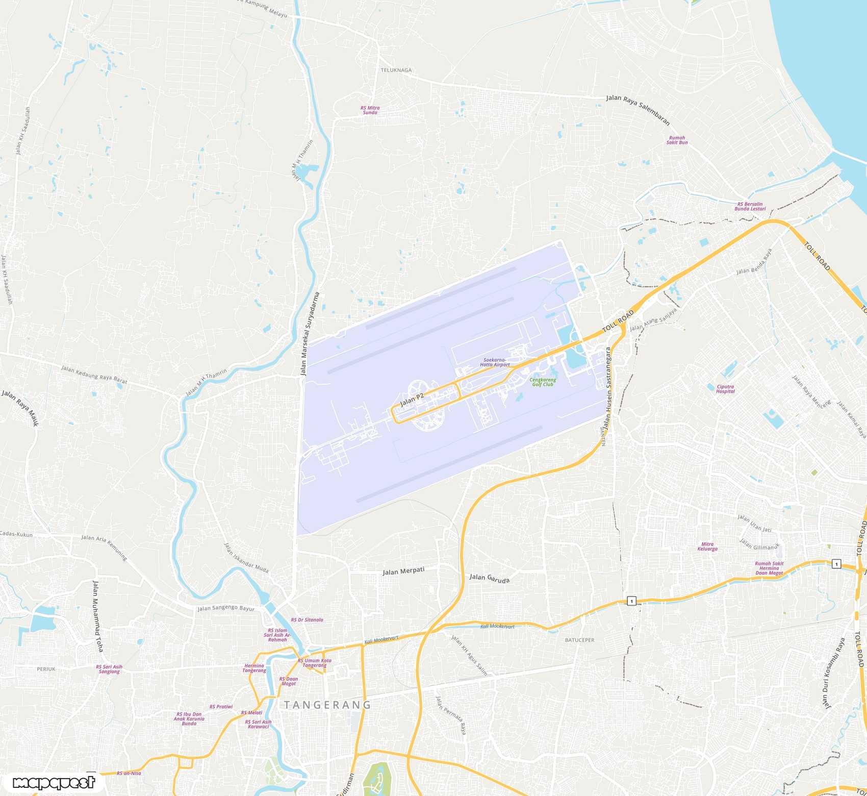 Carte de Soekarno-Hatta <span>international airport (CGK)</span>