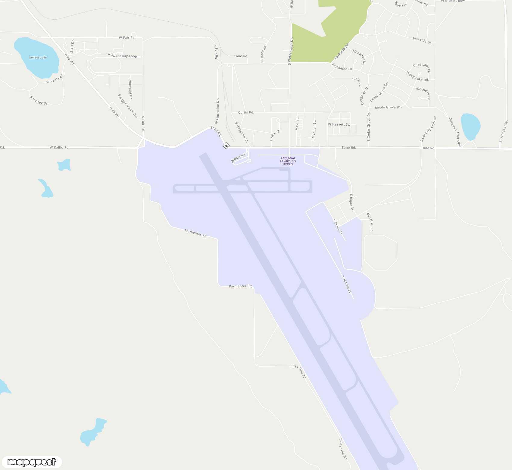 Carte de Chippewa County <span>airport (CIU)</span>