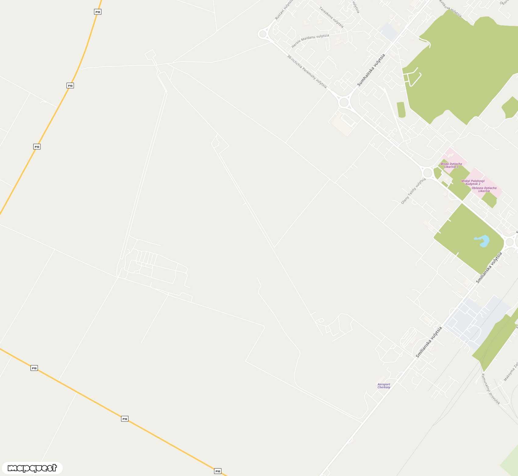 Carte de Cherkasy <span>airport (CKC)</span>