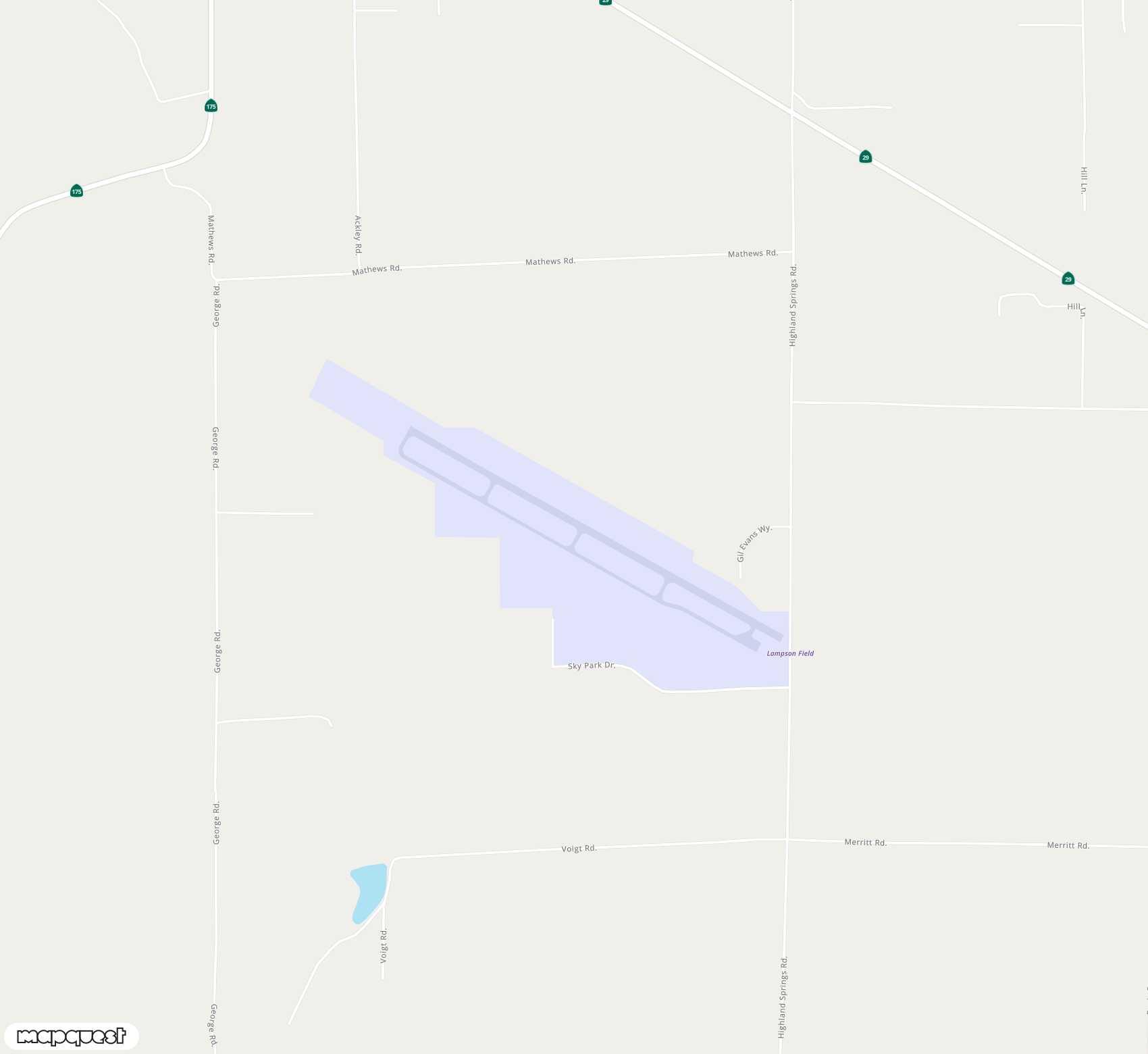 Carte de <span>Aérodrome de </span>Lampson Field<span>(CKE)</span>