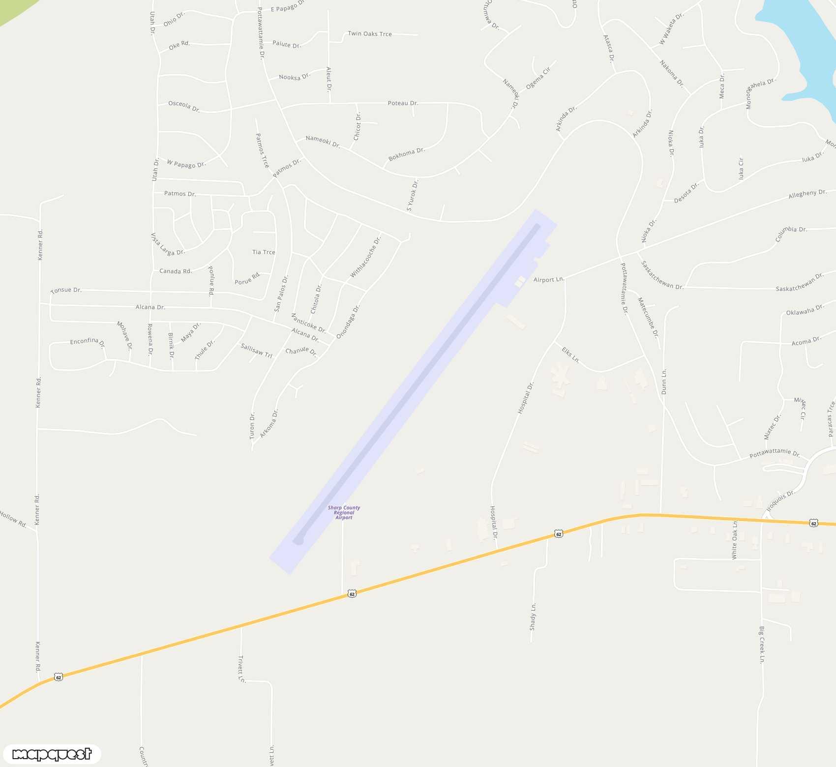 Carte de <span>Aérodrome de </span>Sharp County Regional<span>(CKK)</span>