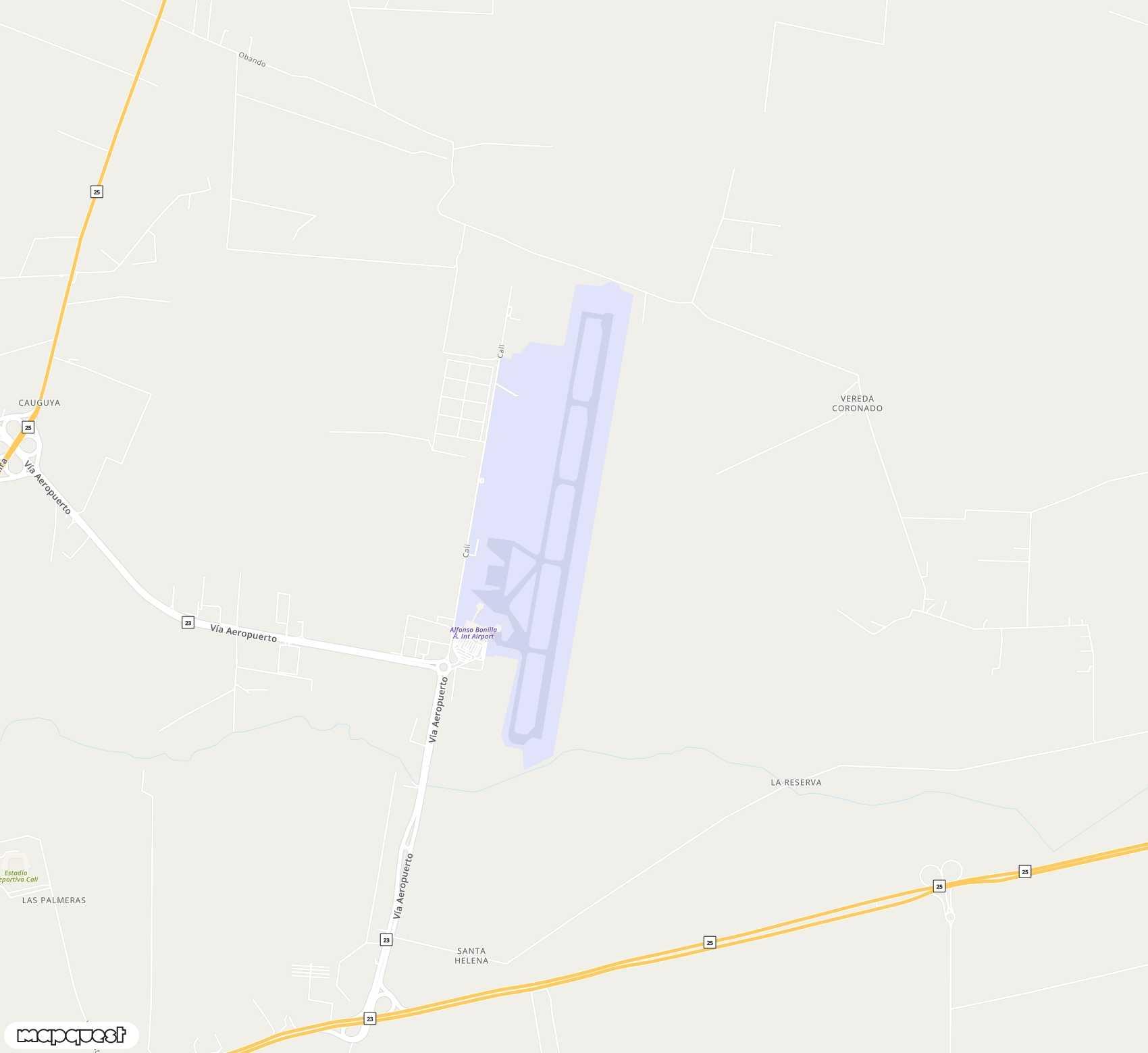 Carte de Alfonso Bonilla Aragon <span>airport (CLO)</span>