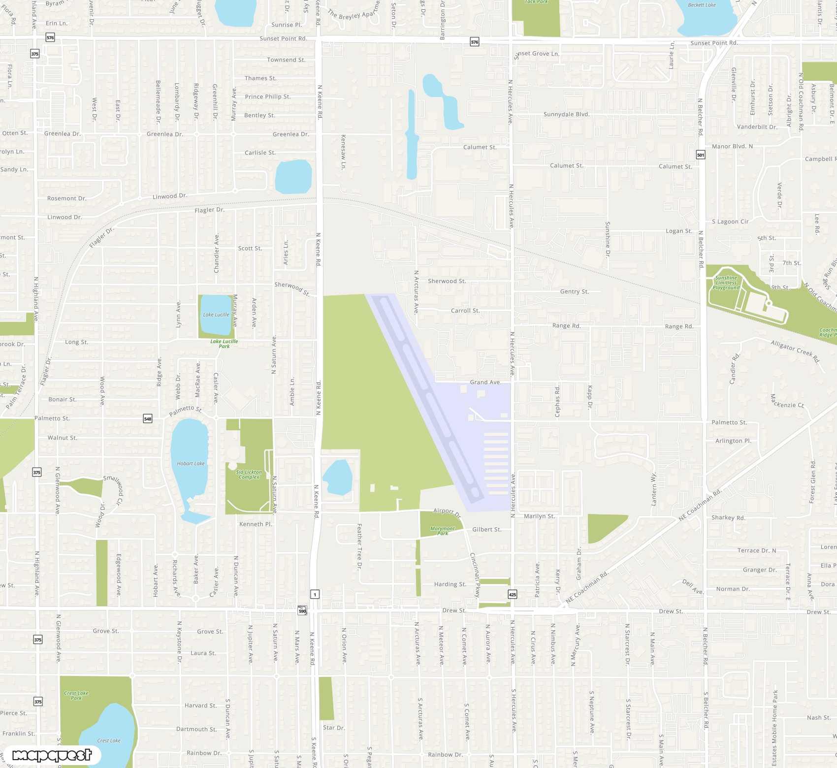 Carte de <span>Aérodrome de </span>Clearwater Air Park<span>(CLW)</span>