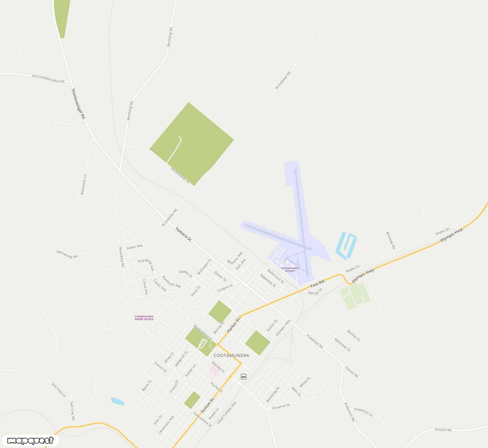 Carte de Cootamundra <span>airport (CMD)</span>