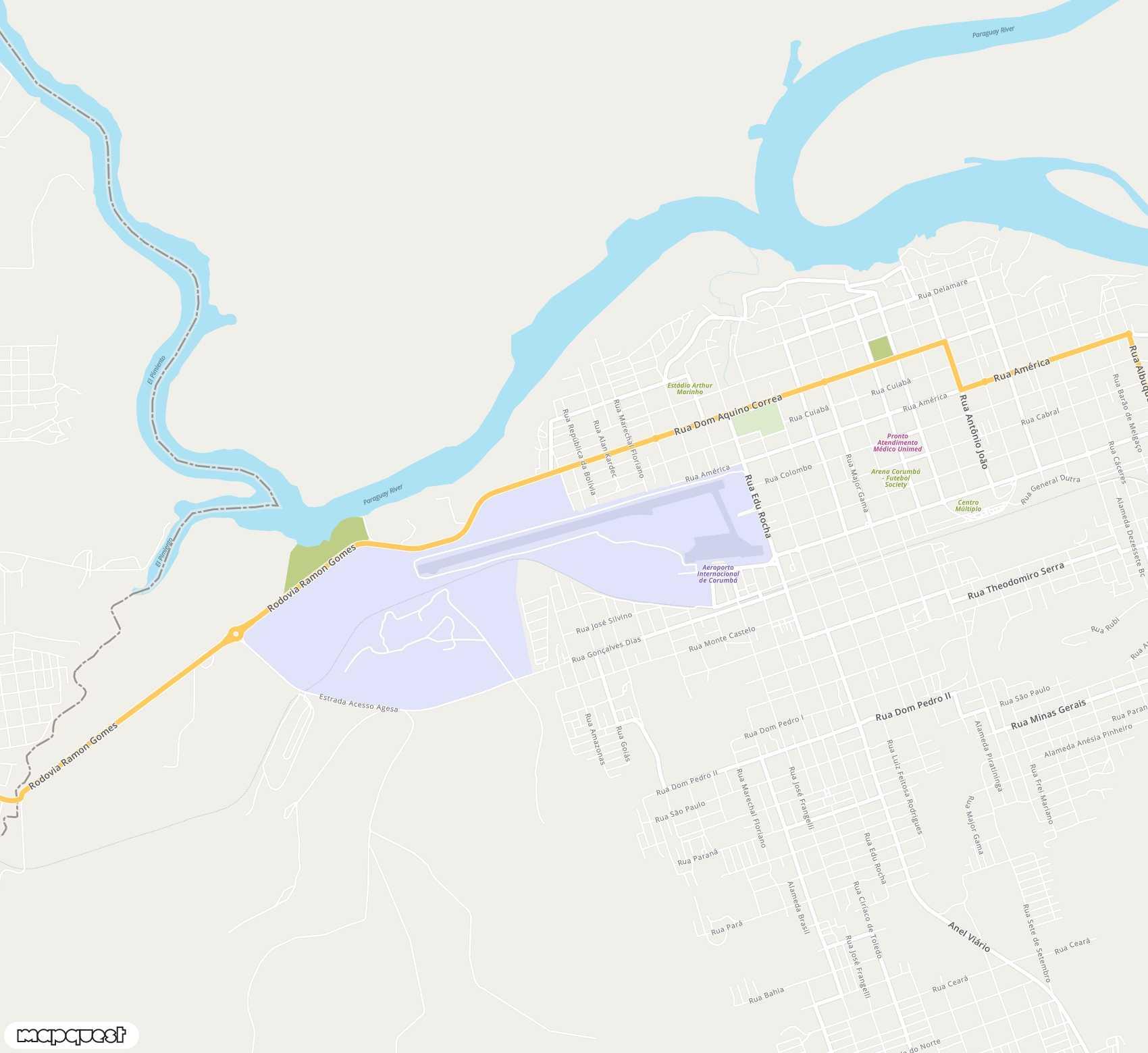 Carte de Corumbá <span>airport (CMG)</span>