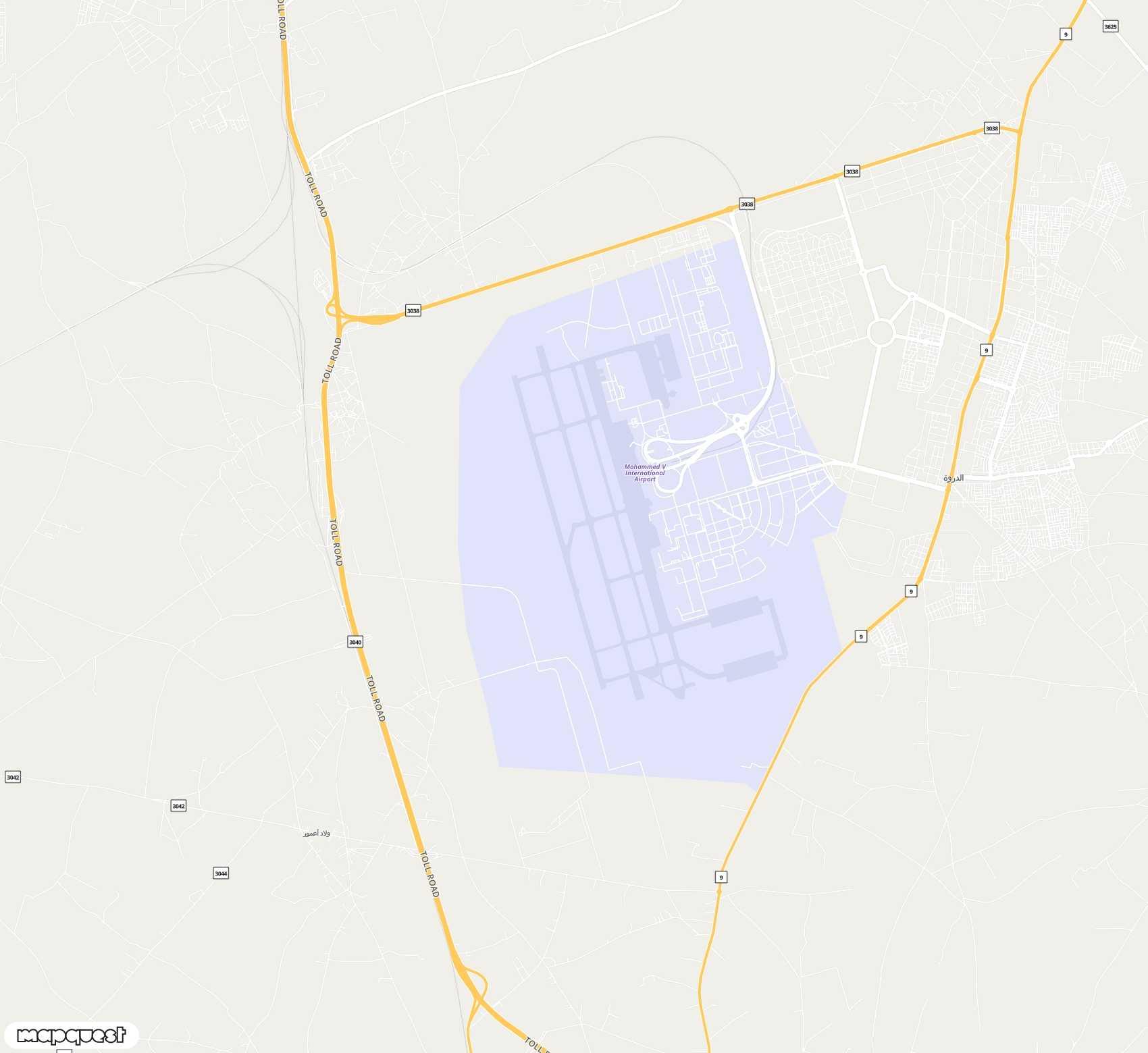 Carte de Mohammed V <span>international airport (CMN)</span>