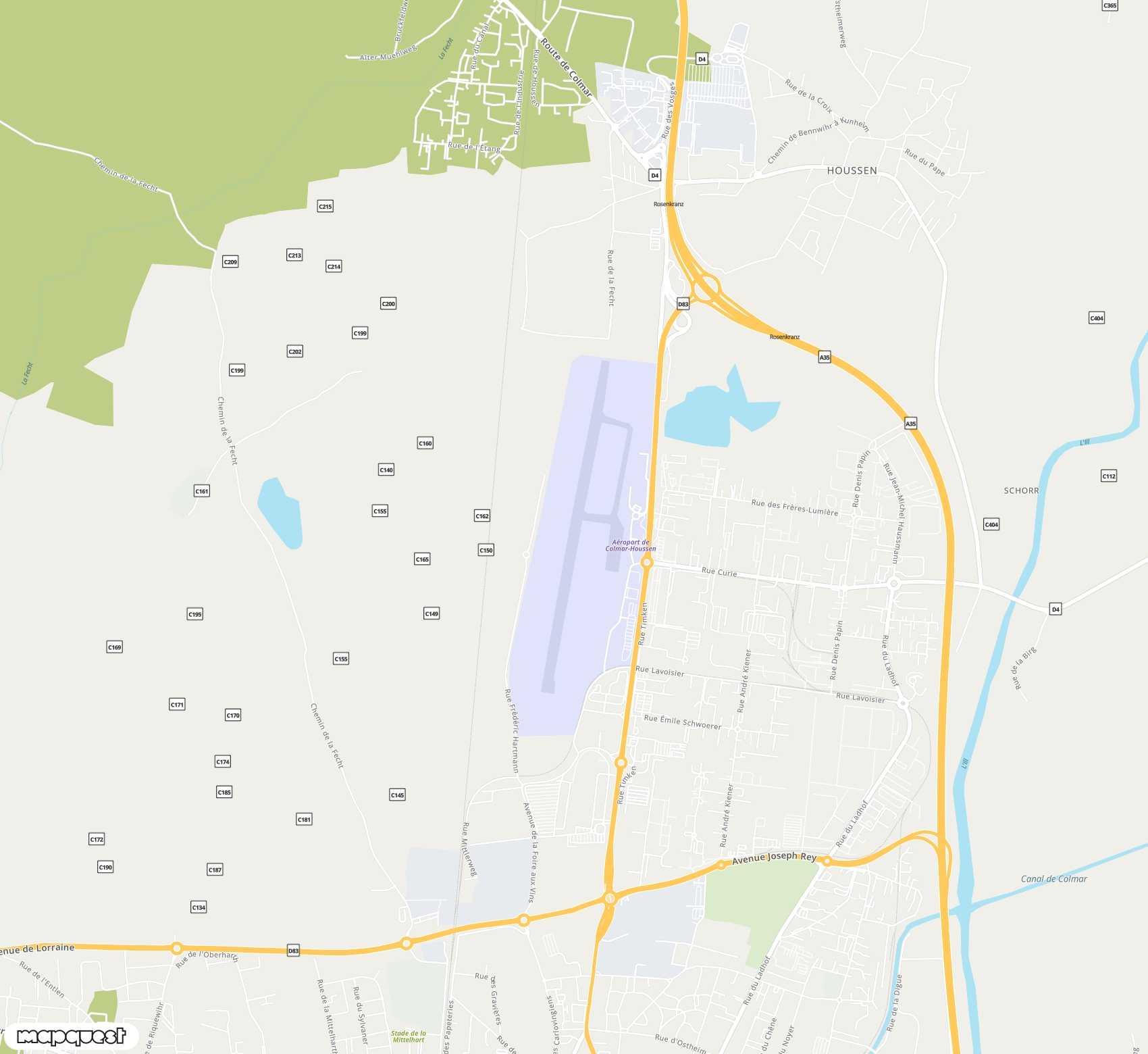 Carte de Colmar-Houssen <span>airport (CMR)</span>
