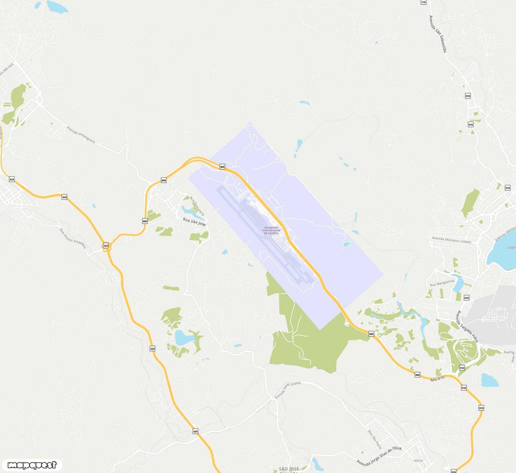 Carte de Tancredo Neves <span>international airport (CNF)</span>