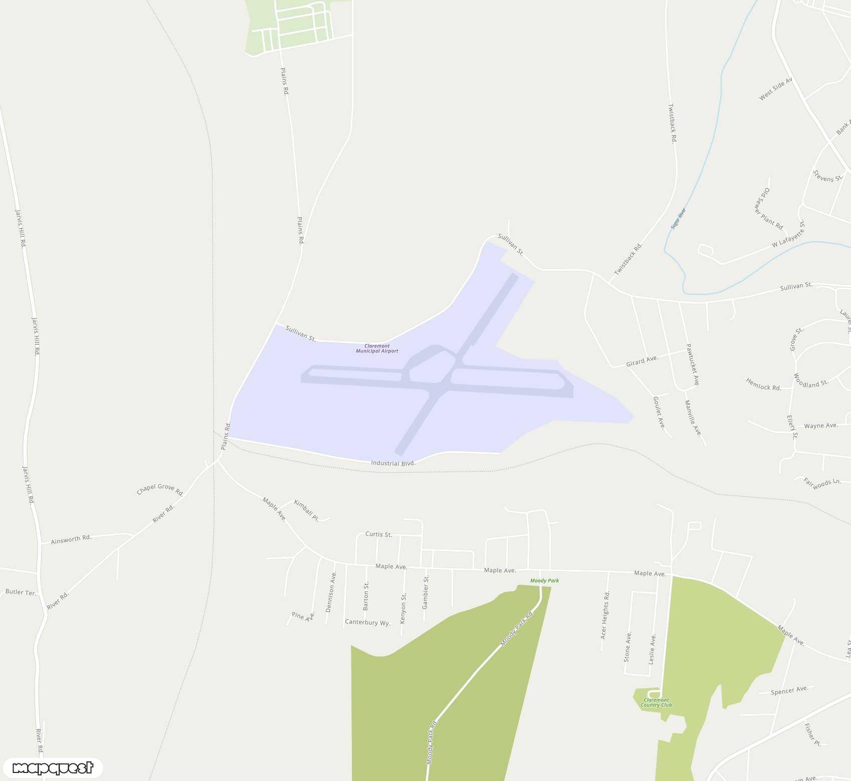 Carte de <span>Aérodrome de </span>Claremont Municipal<span>(CNH)</span>