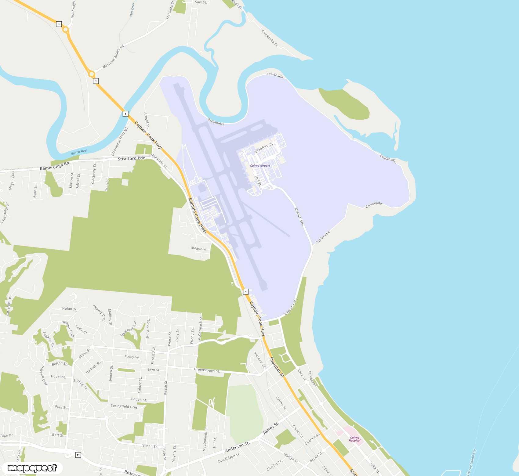 Carte de Cairns <span>airport (CNS)</span>