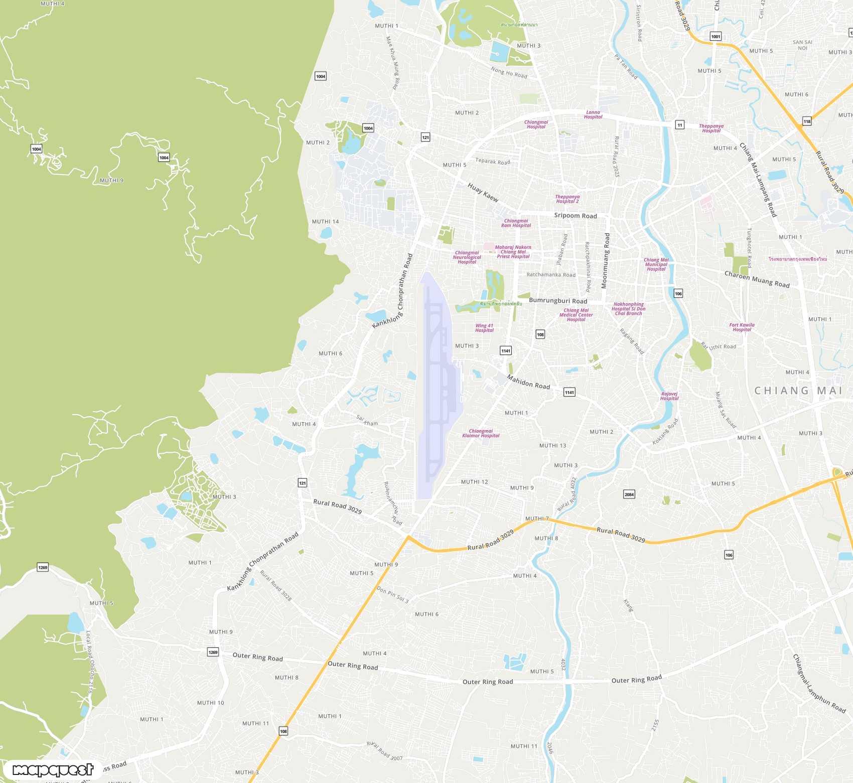 Carte de Chiang Mai <span>international airport (CNX)</span>