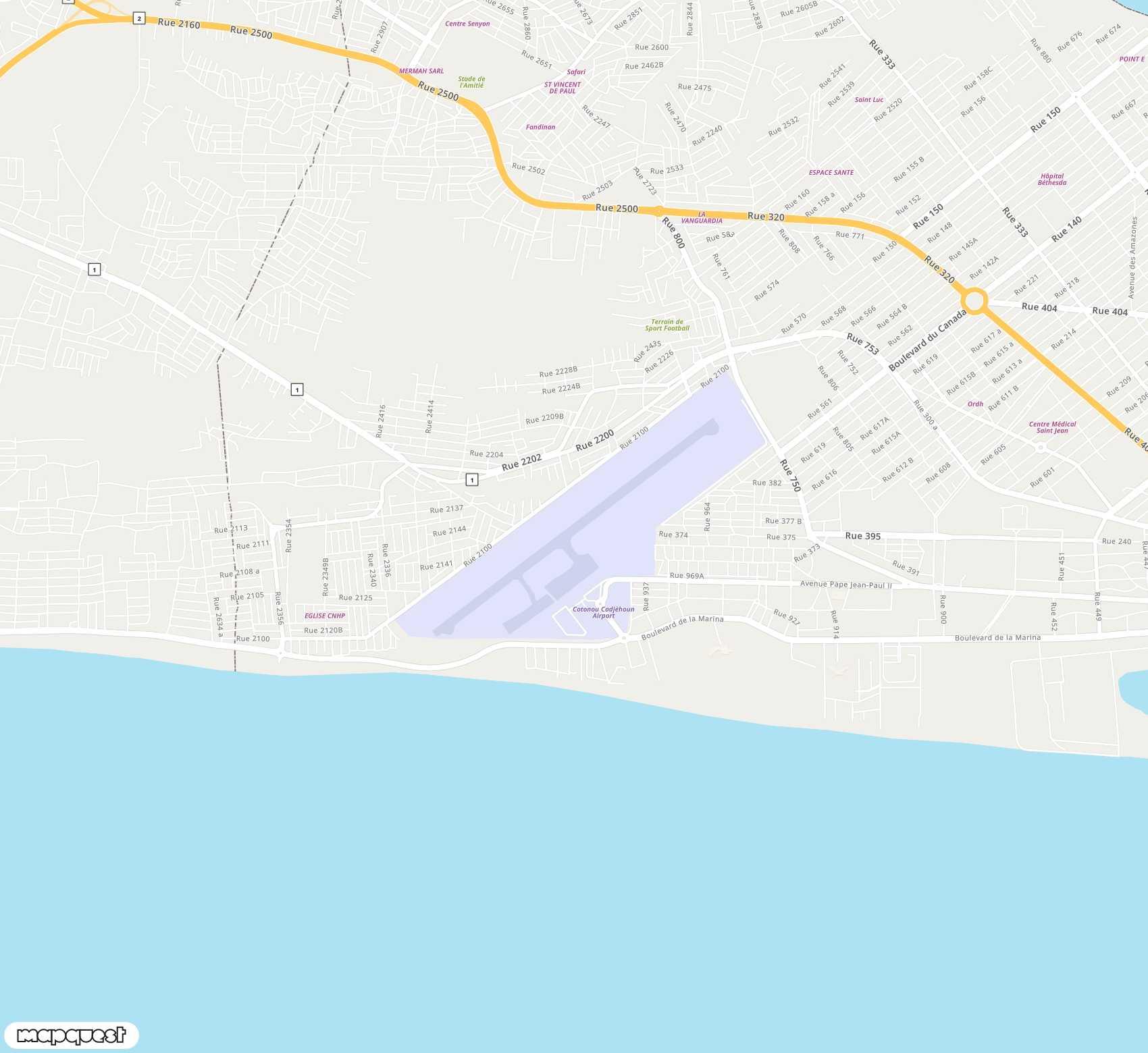 Carte de Cadjehoun <span>airport (COO)</span>