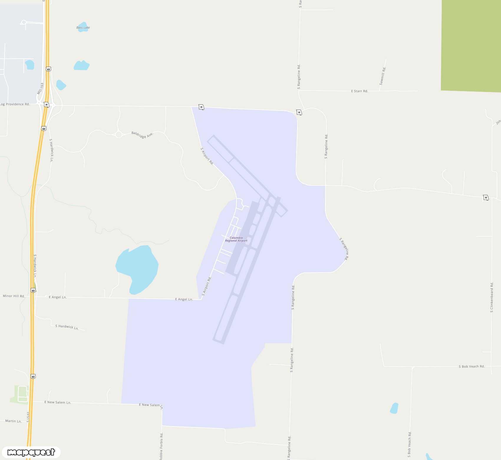 Carte de Columbia Regional <span>airport (COU)</span>