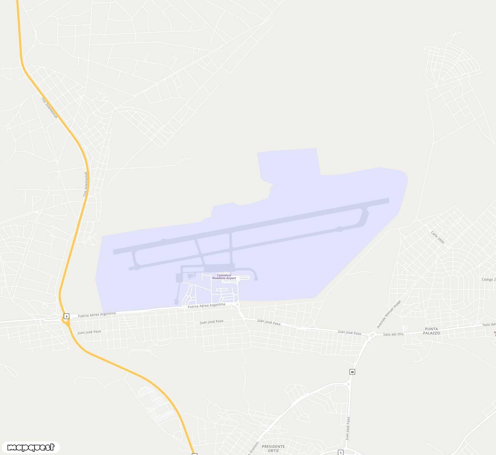 Carte de General E. Mosconi <span>airport (CRD)</span>
