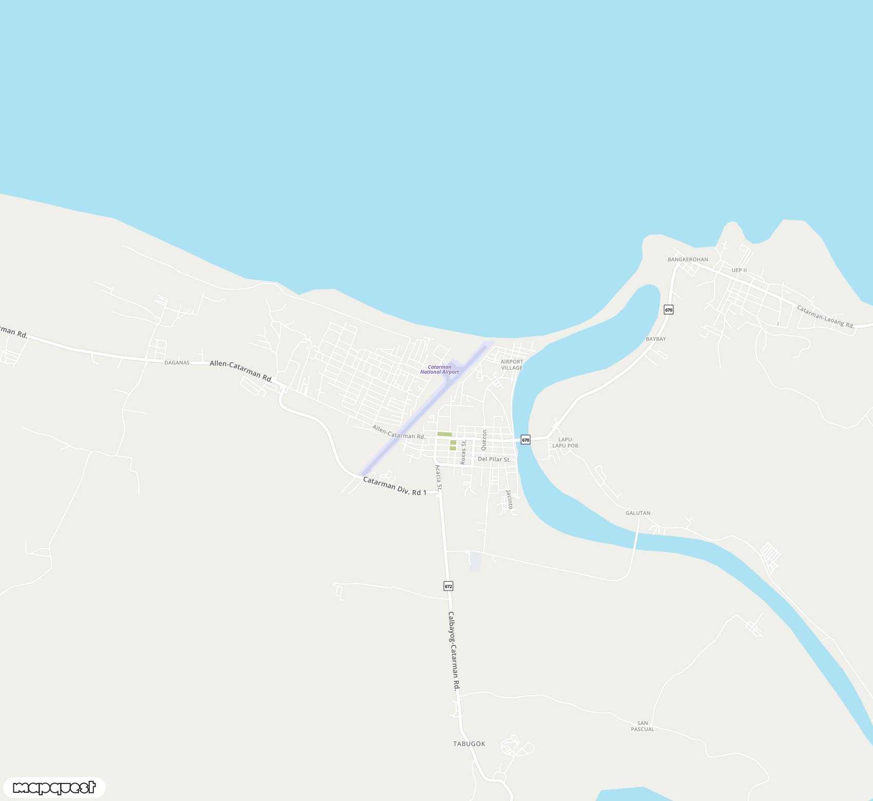 Carte de Catarman National <span>airport (CRM)</span>