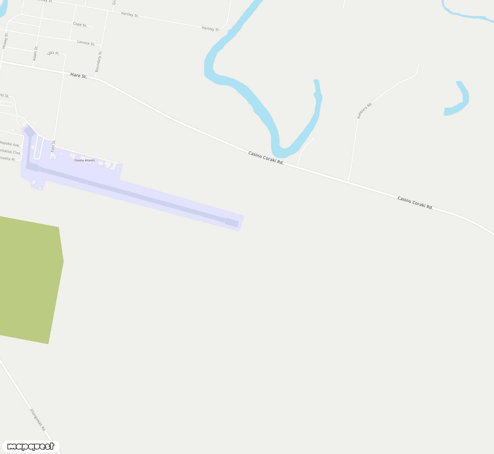 Carte de <span>Aérodrome de </span>Casino<span>(CSI)</span>